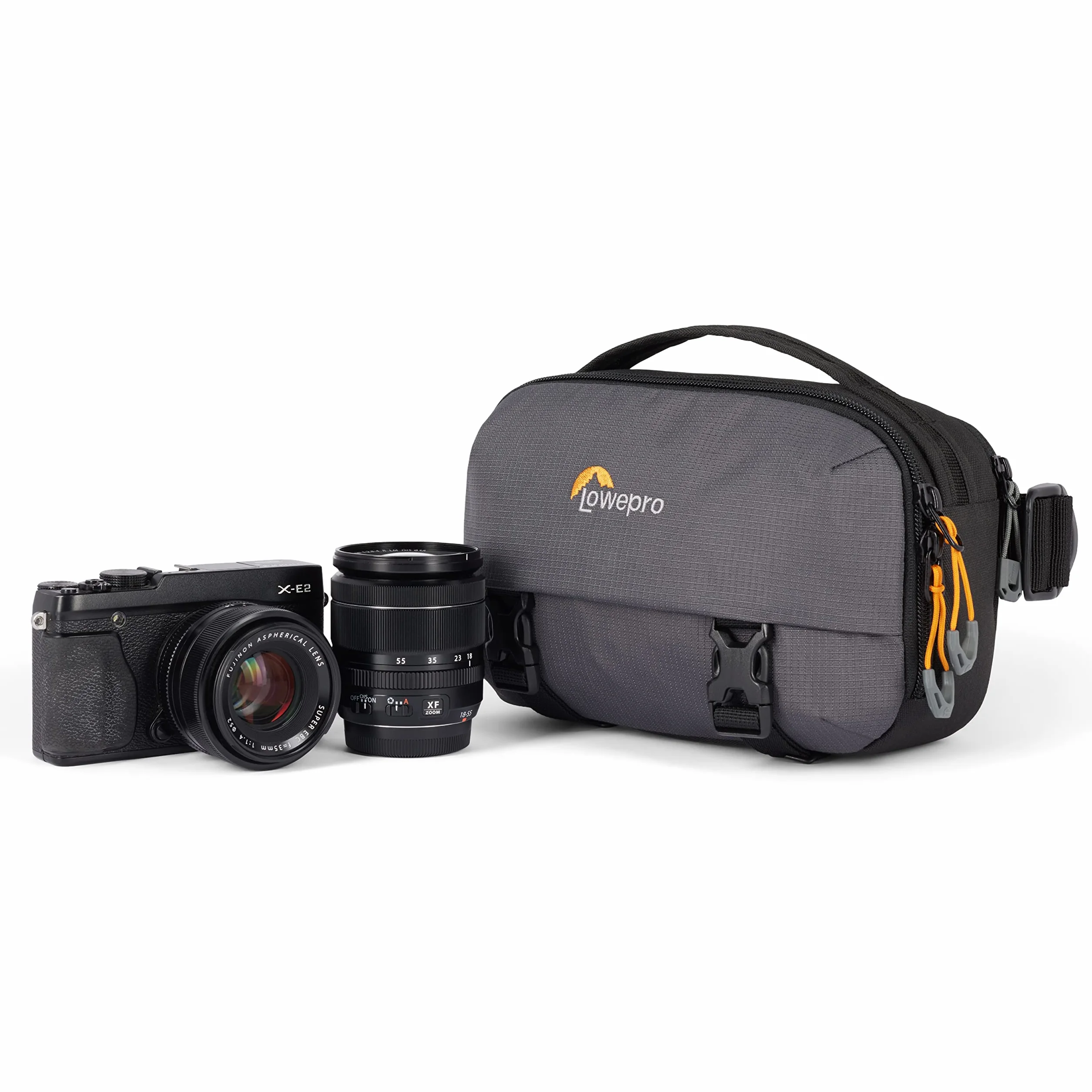 Lowepro Trekker Lite HP 100, Zaino per Fotocamera Compatto con Tasca per Tablet, Borsa per Fotocamere Mirrorless con Sensore a Goccia, Sistema di Compressione UltraCinch, Grigio