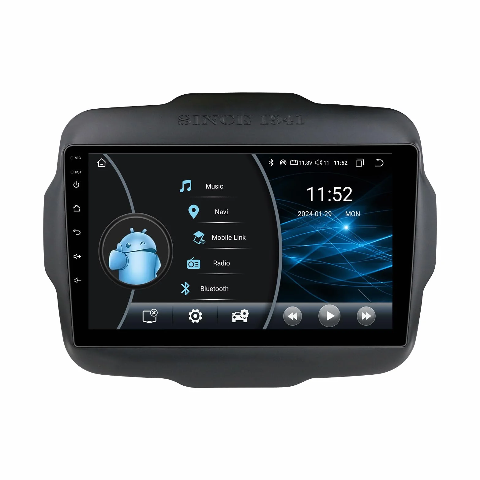 Android 13 autoradio 9 pollici touch screen 8 core 4 GB + 64 GB per Jeep Renegade 2016-2022 WiFi & Bluetooth GPS