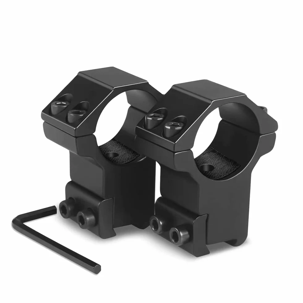 Paike 1" Alto Profilo Anelli Supporto per Cannocchiale per Guide a Coda di Rondine 11 mm, 2 Pezzi