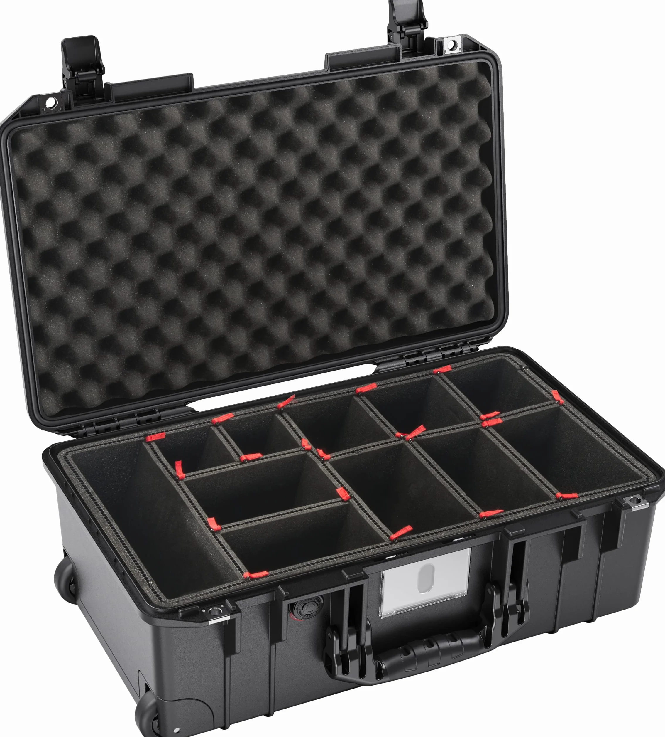 PELI 1535 Air - Valigetta di protezione leggera con ruote con fotocamera, impermeabile e antipolvere, volume 27 l, sistema di suddivisione TrekPak (regolabile), colore: Nero