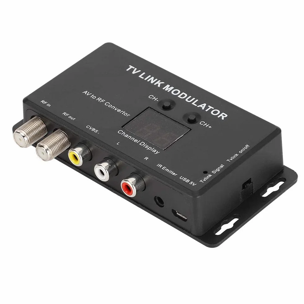Modulatore TV UHF IR TM70 Convertitore AV a RF con Display Canale