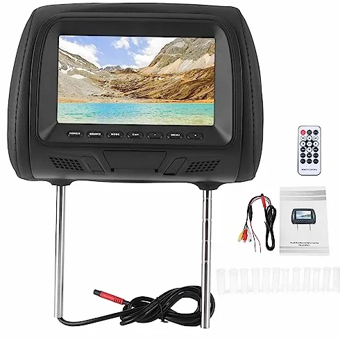 Lettore DVD per Poggiatesta per Auto, Monitor per Poggiatesta da 7 Pollici TV per Bambini Lettore DVD per Auto TV Portatile con Supporto per Poggiatesta Video 1080P