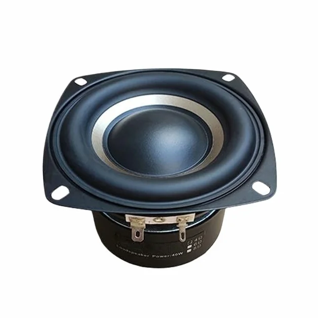 Subwoofer Altoparlante 100W 4 Pollici Subwoofer Altoparlante 4Ohm 8Ohm 4 Strati Bobina Mobile Altoparlante Bassi for Car Audio Home Theater Fai Da Te(4Ohm Square)