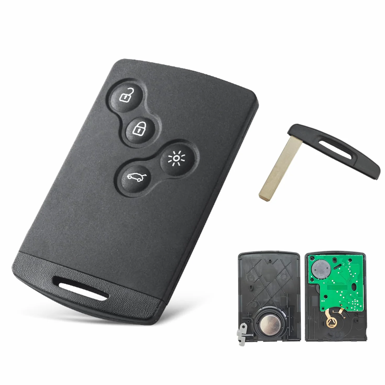 Chiave Telecomando 4 Tasti 433 MHz PCF7953M/4A Guscio per Renault Clio IV 2009-2015 Captur 2013-2017 Chiave Auto con Scheda Vuota Programmabile