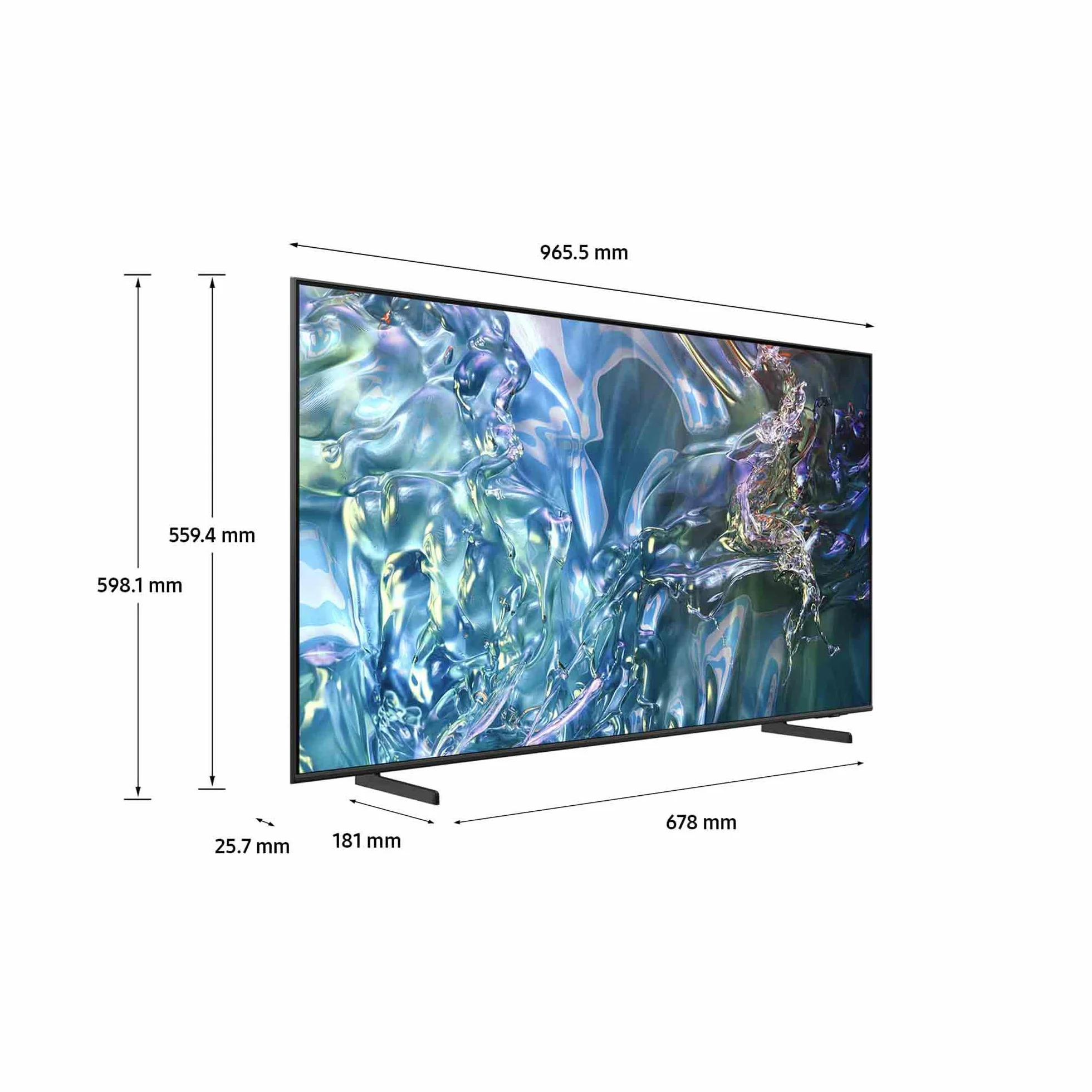 Samsung Smart TV 43" QE43Q64DAUXZT QLED 4K Upscaling, Processore Quantum 4K Lite, AirSlim Design, DVBT-2, Q-Symphony & OTS Lite, Gaming Hub, Ultimate UHD Dimming, Titan Gray 2024 [Amazon EXCL.]