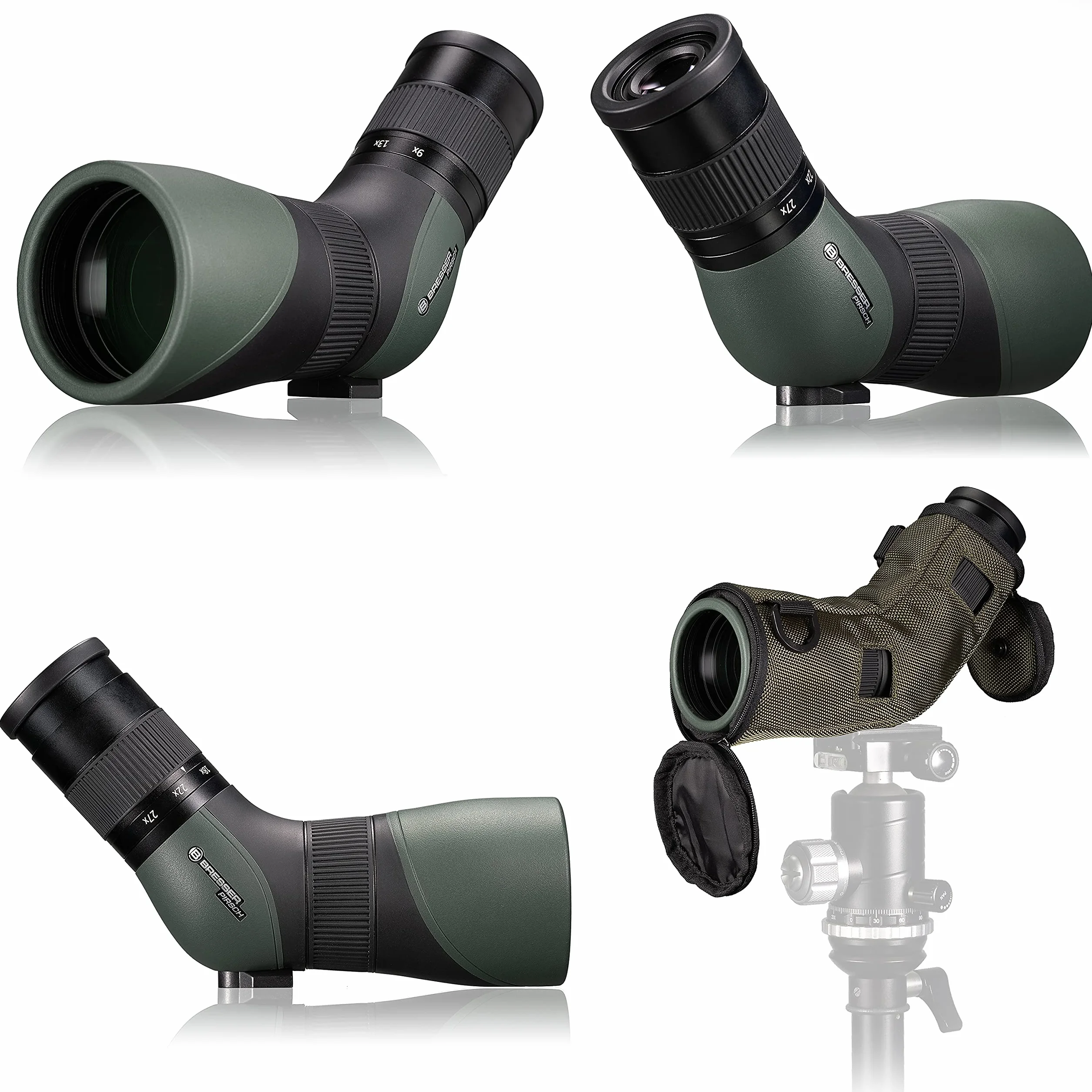 Bresser Telescopio terrestre Pirsch 9-27x56 Generazione II, Verde