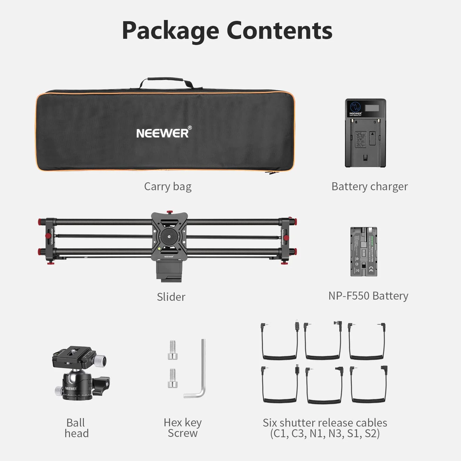 NEEWER 80cm Slider per Fotocamera Motorizzato, Carrello in Fibra di Carbonio con controllo via App, Supporto per Modalità Video, Fotografia Time Lapse, Tracking, Scatto Orizzontale e a 120°(ER1-80)