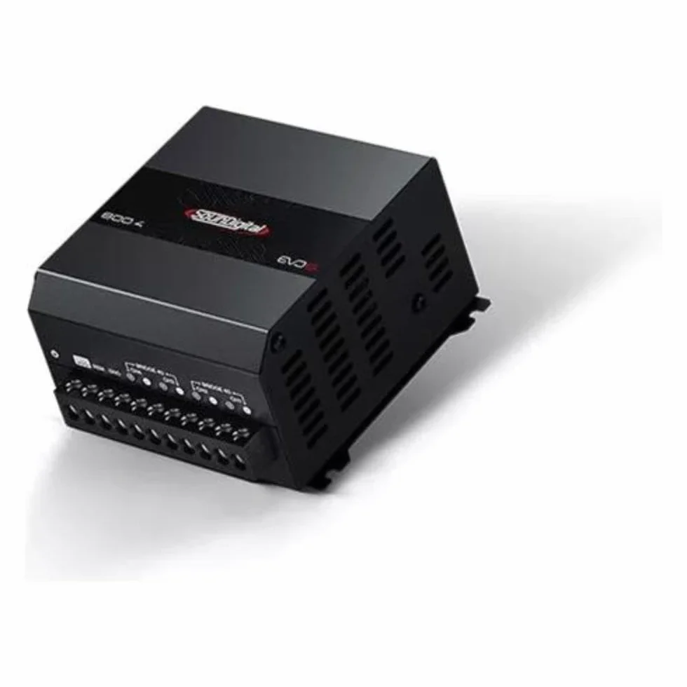 SounDigital Amplificatore auto 800.4 EVO 6.0 a 4 canali | Amplificatore di potenza 800 W RMS | 4 Ohm | Filtro alto/basso Pass | Ingresso RCA | Amplificatore compatto per auto HiFi