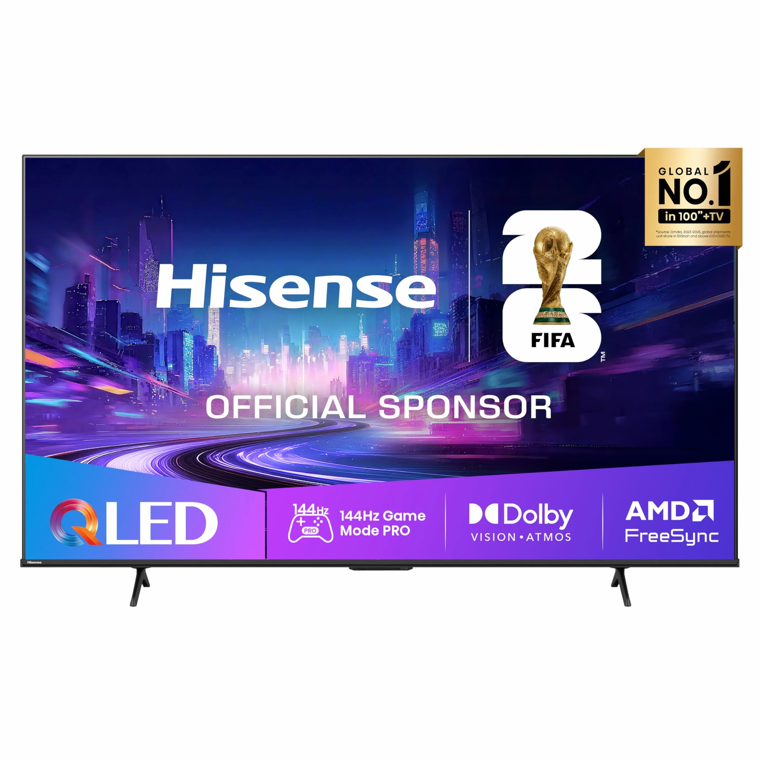 Hisense TV 55" QLED 4K 144Hz 55E7Q PRO Smart TV Dolby Vision IQ HDR10+ Dolby Atmos