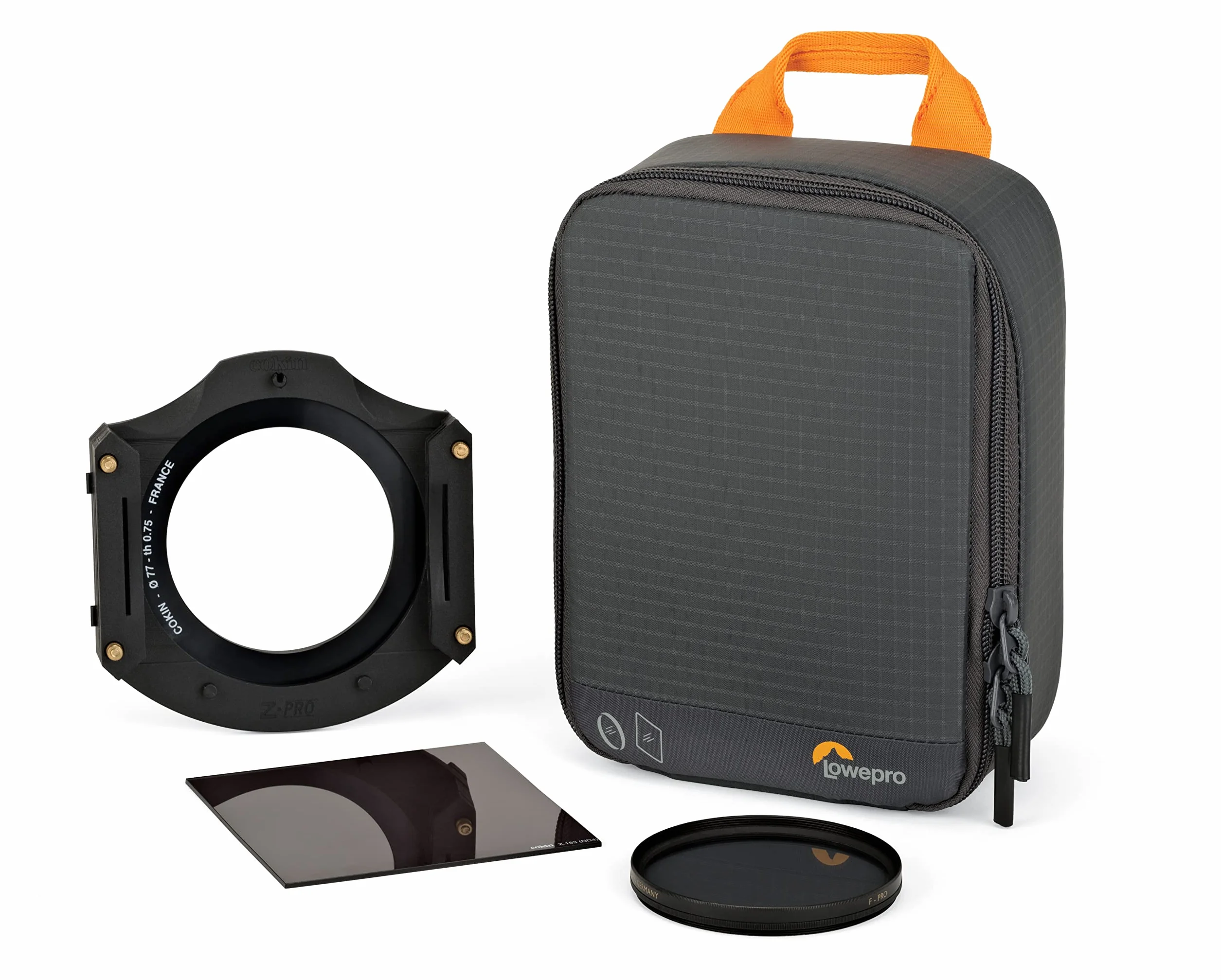Lowepro GearUp Filter Pouch 100, Custodia per Filtri con Vani per 10 Filtri a Lastra, 2 Rotondi e Supporto, Custodia Antigraffio per Schede, Realizzata con Tessuti Riciclati, Grigia