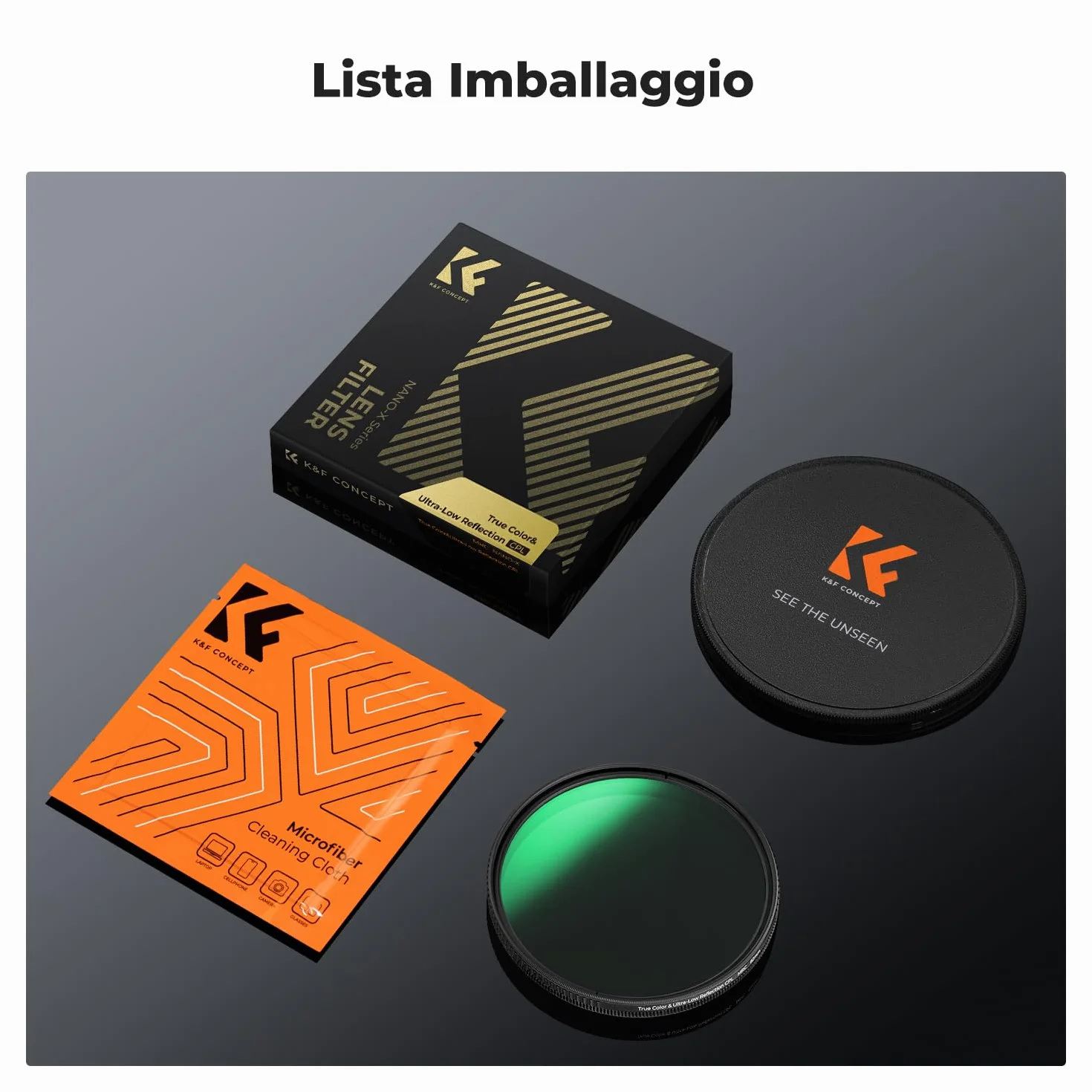 K&F CONCEPT Nano-Xcel 82mm Filtro Polarizzatore CPL True Color & Riflessione Ultrabassa, Filtro Polarizzatore Circolare In Vetro Ottico con 28 Strati Nano Rivestimento