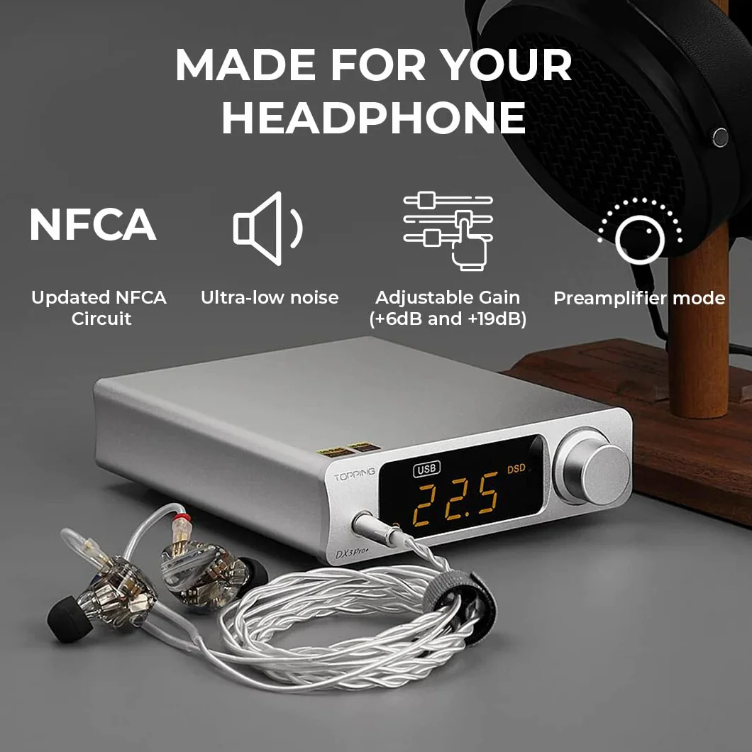 Topping DX3 Pro+ Amplificatore per cuffie Bluetooth Nero
