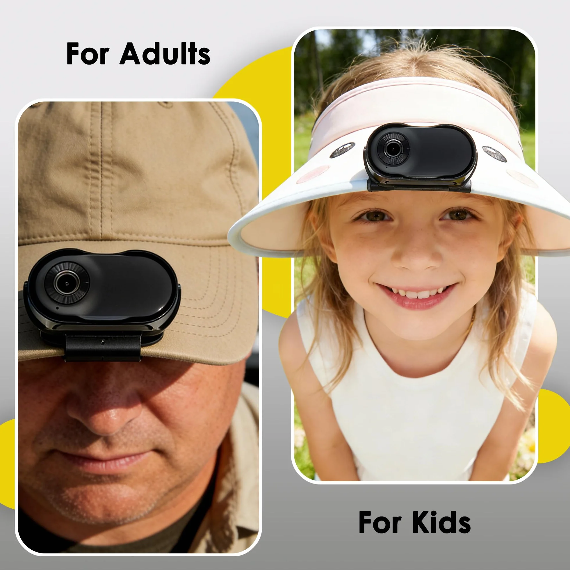 Mini Body Cam con Ciondolo Magnetico, Action Cam con Custodia Subacquea, Telecamera Indossabile con Scheda Memoria per Snorkeling, POV Camera per Casco Moto, Bici, Sport Estremi e Vlogging (Nero)