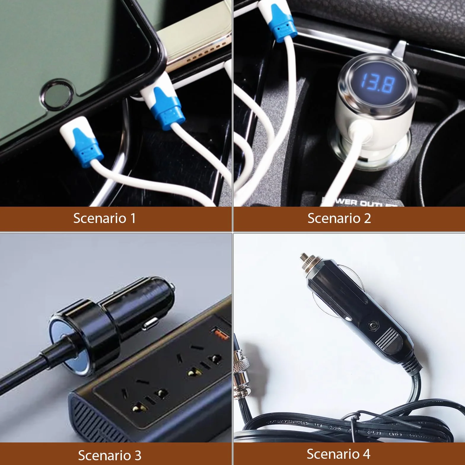 SPORWAY Adattatore di alimentazione: convertitore di tensione, 220 V a 12 V 3 A, adattatore AC DC, convertitore di corrente, accendisigari per presa domestica
