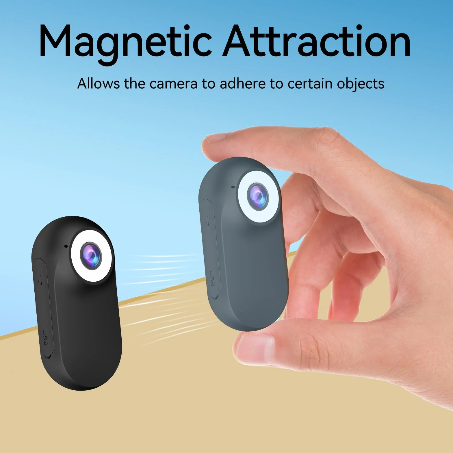 Xilecam Mini Action Cam 1080p Telecamera Animali Telecamere Nascoste da Esterno Body Cam e Accessori（Nero）
