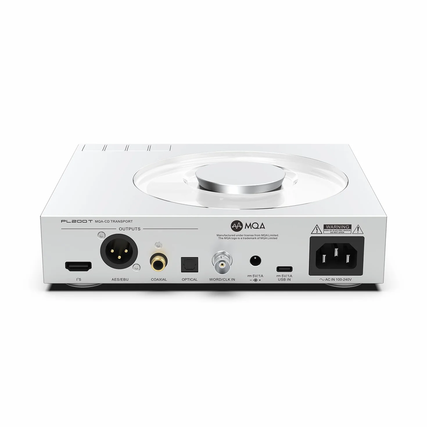 SMSL PL200T Lettore CD MQA-CD Digital Giradischi Decoder Hi-Fi 32bit/768kHz DSD512 Ottico/Coassiale/I²S/AES Uscita Orologio Professionale Ingresso Home/Studio Audio System Copertura antipolvere