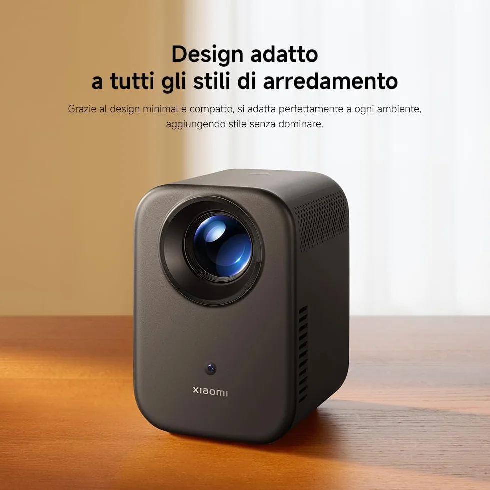 Xiaomi L1 Proiettore Intelligente 1080P con Google TV & Netflix, Proiettore Portatile Home Cinema, Autofocus & Keystone, HDR10/HLG, Schermo 120", WiFi 5G Bluetooth, Audio Dolby