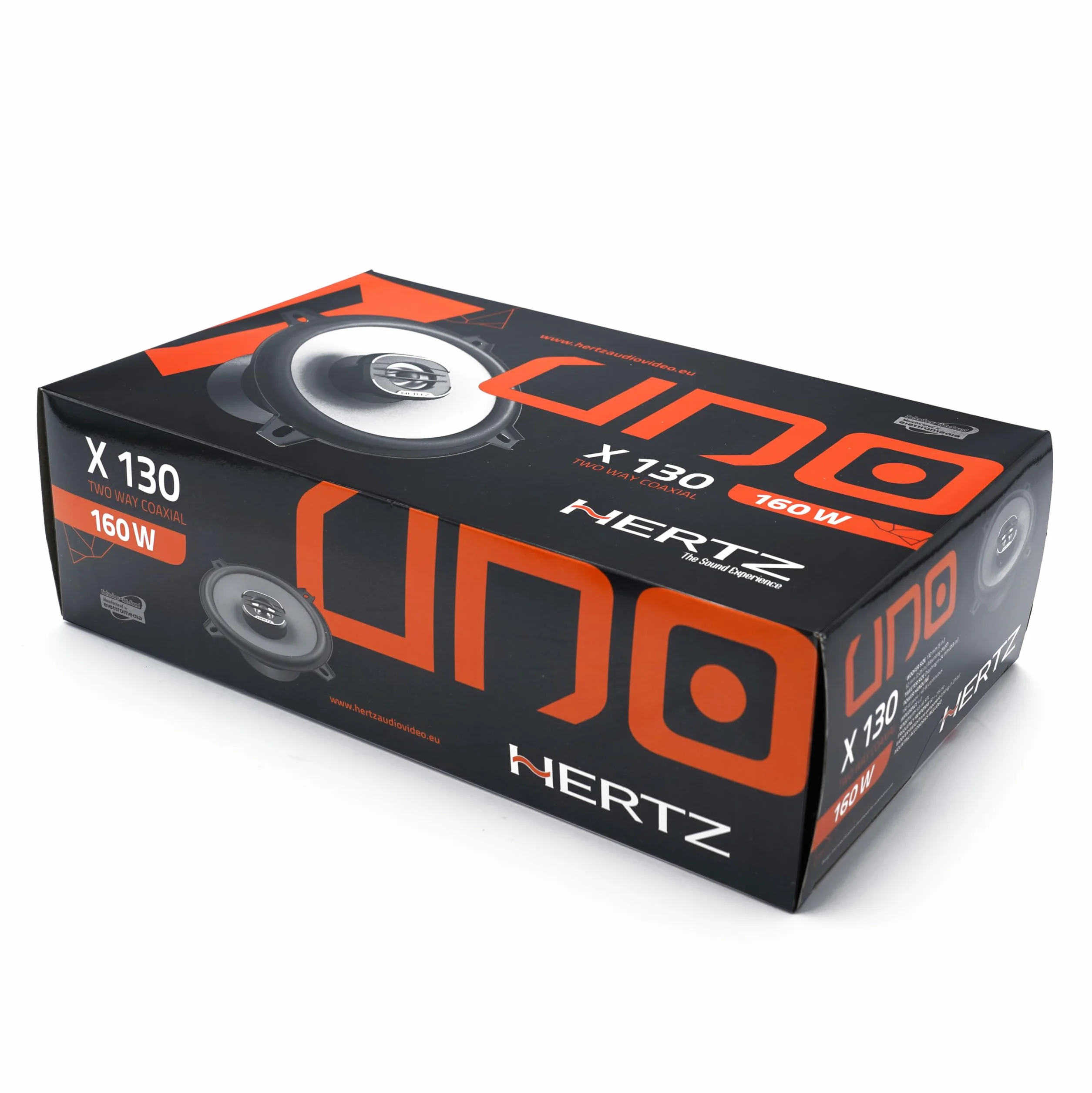 Hertz X 130 – Coppia di altoparlanti coassiali a 2 vie da 130 mm, 160W di potenza di picco, cono in polipropilene e tweeter integrato