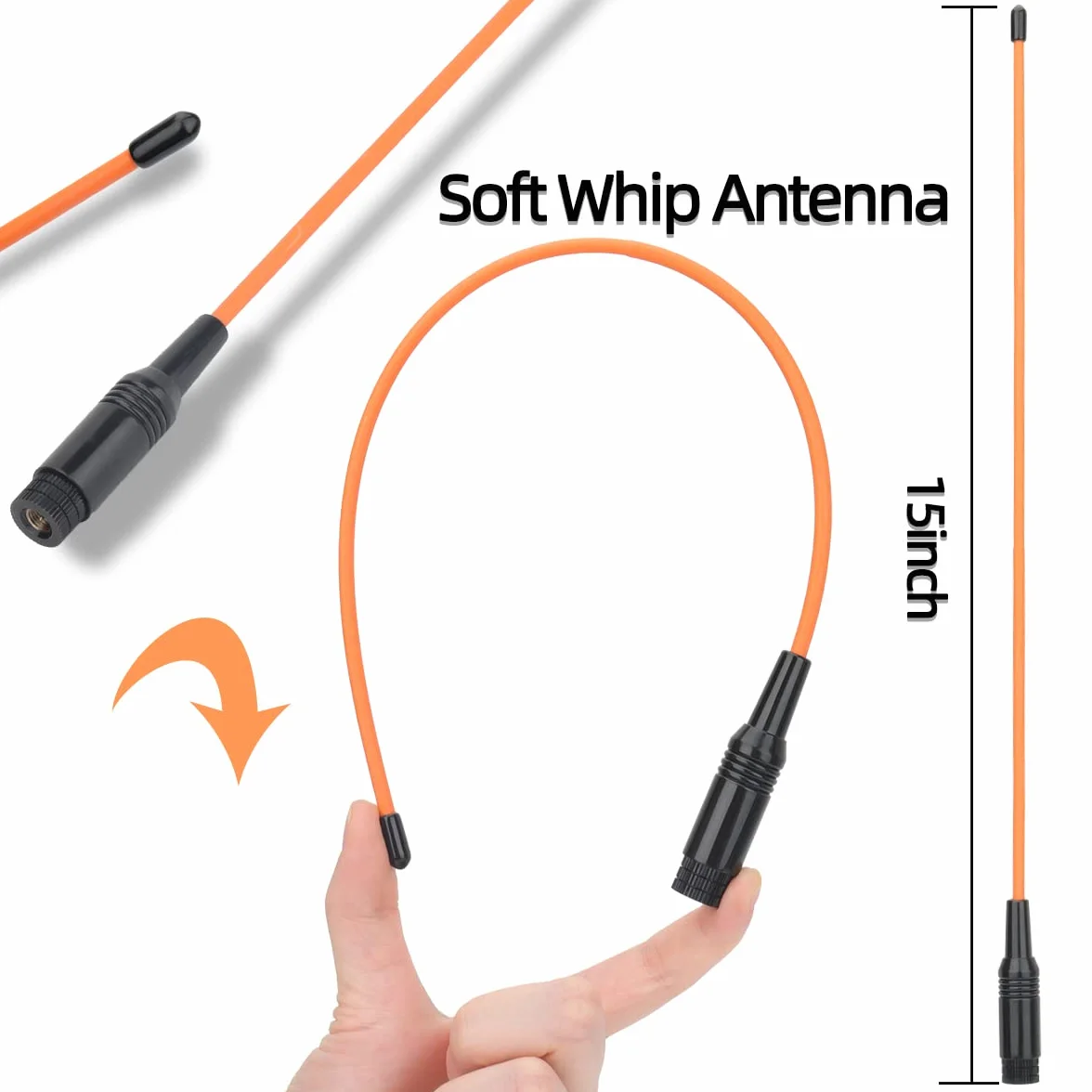 Estesa Lungo Raggio Flessibile Ricevitore Arancione Antenna Aggiornamento 15 "Frusta Antenna per Garmin GPS Alpha 100 200 Astro 220 320 430, Roniware