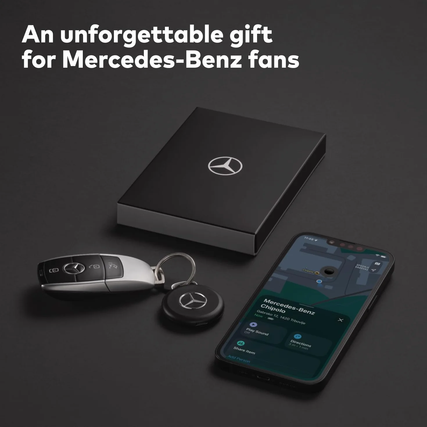 Chipolo LOOP Mercedes-Benz Edition Rechargeable Tracking Tag Item Locator for Keys Bags Apple Find My Android Find Hub
