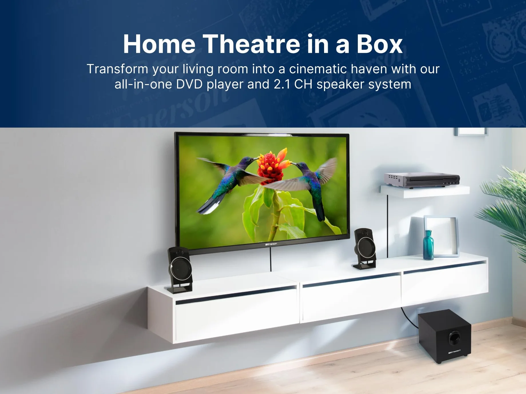 Emerson ED-8050 2,1 canali Home Theater lettore DVD e altoparlante surround sistema audio