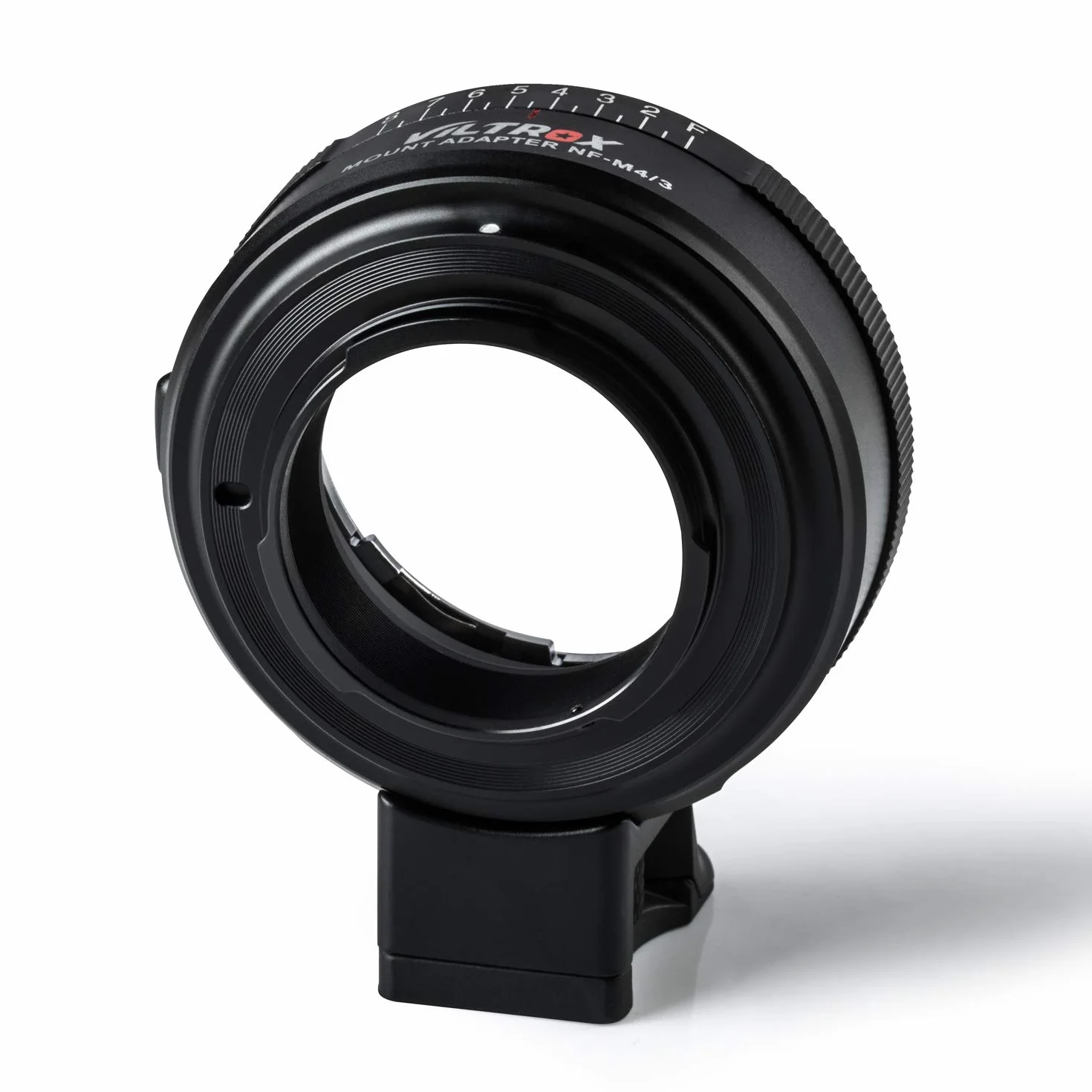 Viltrox NF-M4/3 - Adattatore di montaggio manuale per obiettivo Nikon G/F/AI/S/D su M4/3 Mount fotocamera GH5 GH4 GF1 GF6 GX85 GX7 E-M5 E-M10 E-M10II E-PL3 Pen-F con apertura