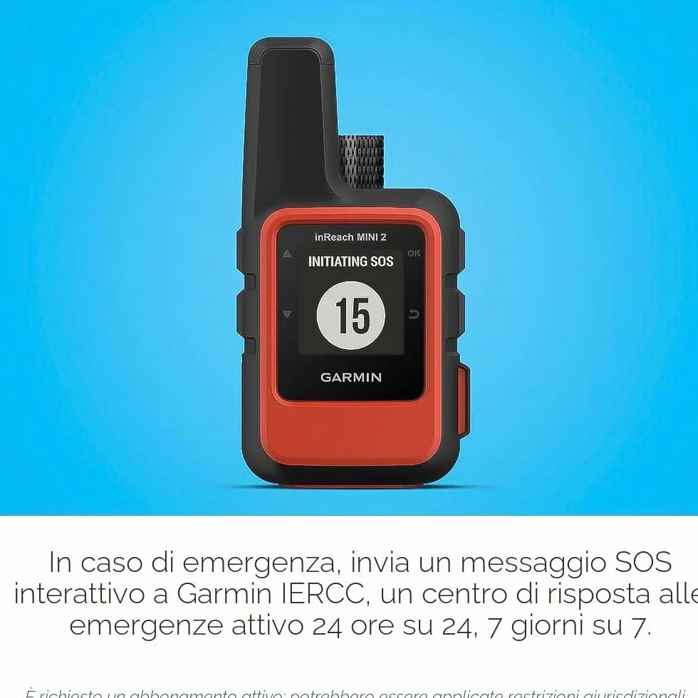 Garmin inReach Mini 2, Comunicatore satellitare leggero e compatto, palmare per escursionismo, arancione - 010-02602-00