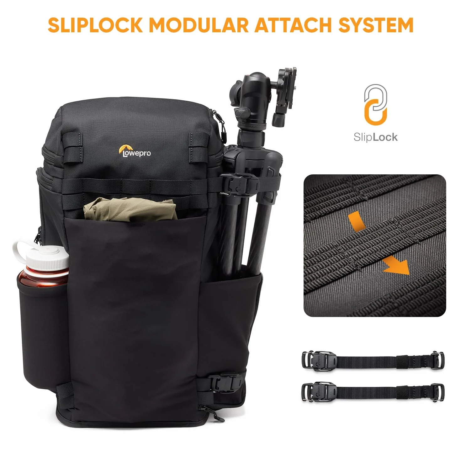 ProTactic Lite BP 150 AW III Lowepro, Accesso Superiore e Laterale, Borsa per Fotocamera, DSLR/ Droni/ Mirrorless, Laptop fino a 14", Copertura Antipioggia, per Fotografi e Videografi, Capacità 25L