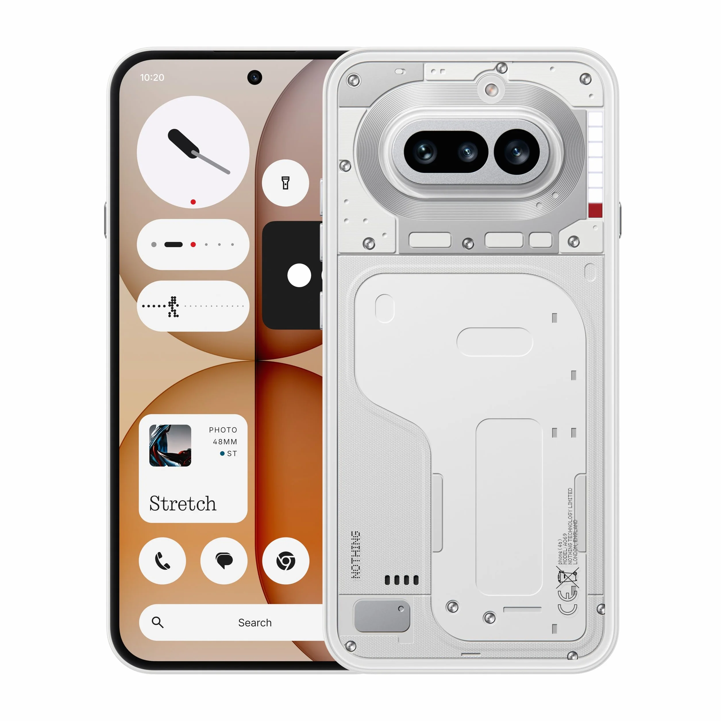 Nothing Phone (4a) - Tripla Fotocamera 50MP, Ultra Zoom 70x, Smartphone Trasparente, Batteria Lunga Durata, Ricarica Rapida 50W, AMOLED 120Hz, Glyph Bar, 12GB+256GB - Bianco