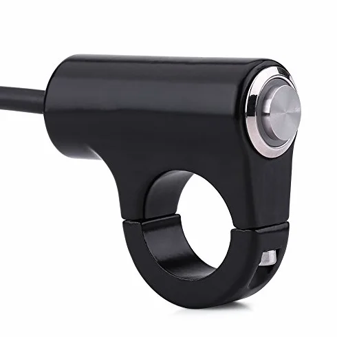 Interruttore a pulsante di controllo del manubrio 7/8" 22mm Montaggio sul manubrio del motociclo Pulsante con luce Self-Locking Blue Ray