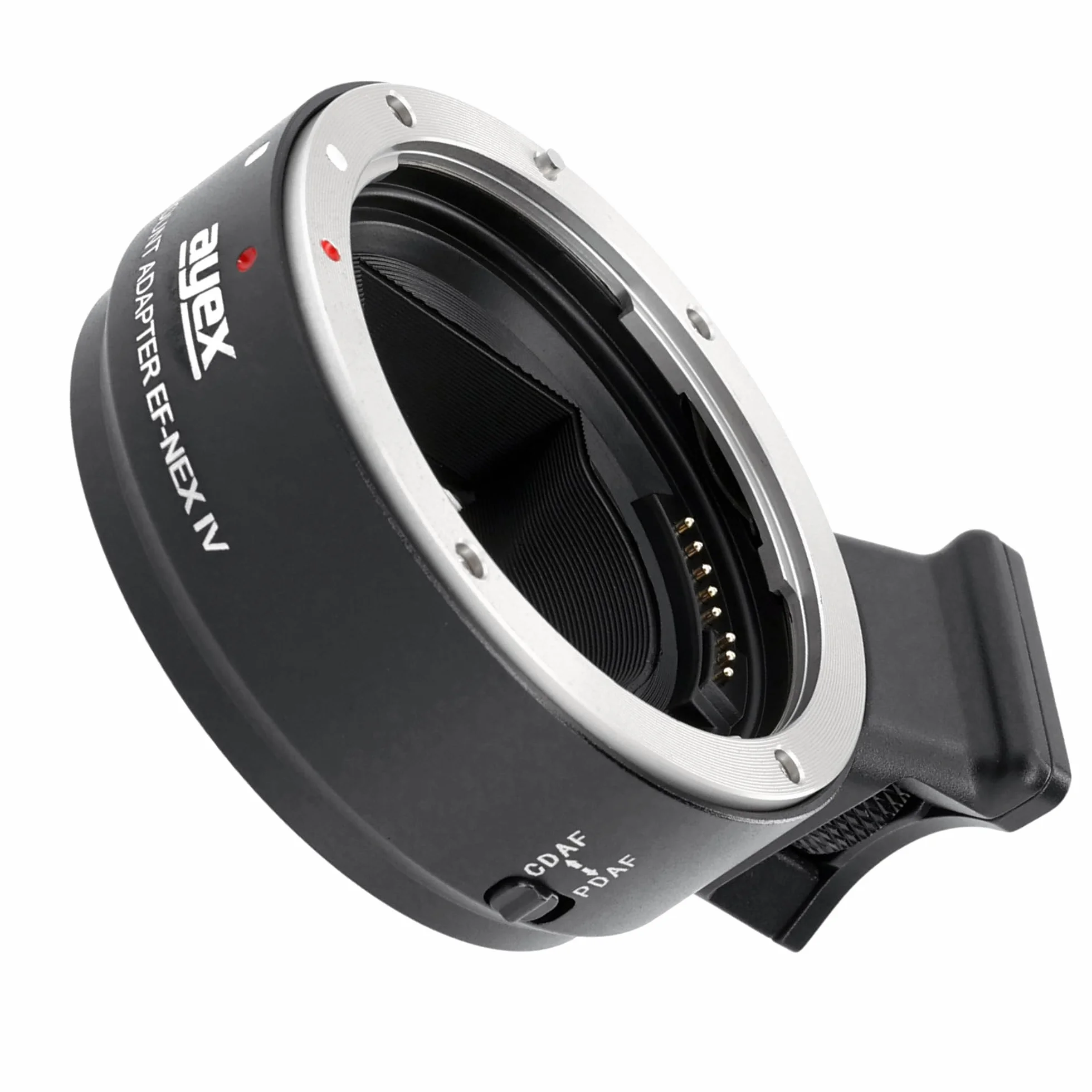 ayex Adattatore per obiettivo compatibile con obiettivi Canon EF, compatibile con fotocamere Sony E-Mount Dual Autofocus Control & is Stabilizzazione EF-NEX IV EF-E IV