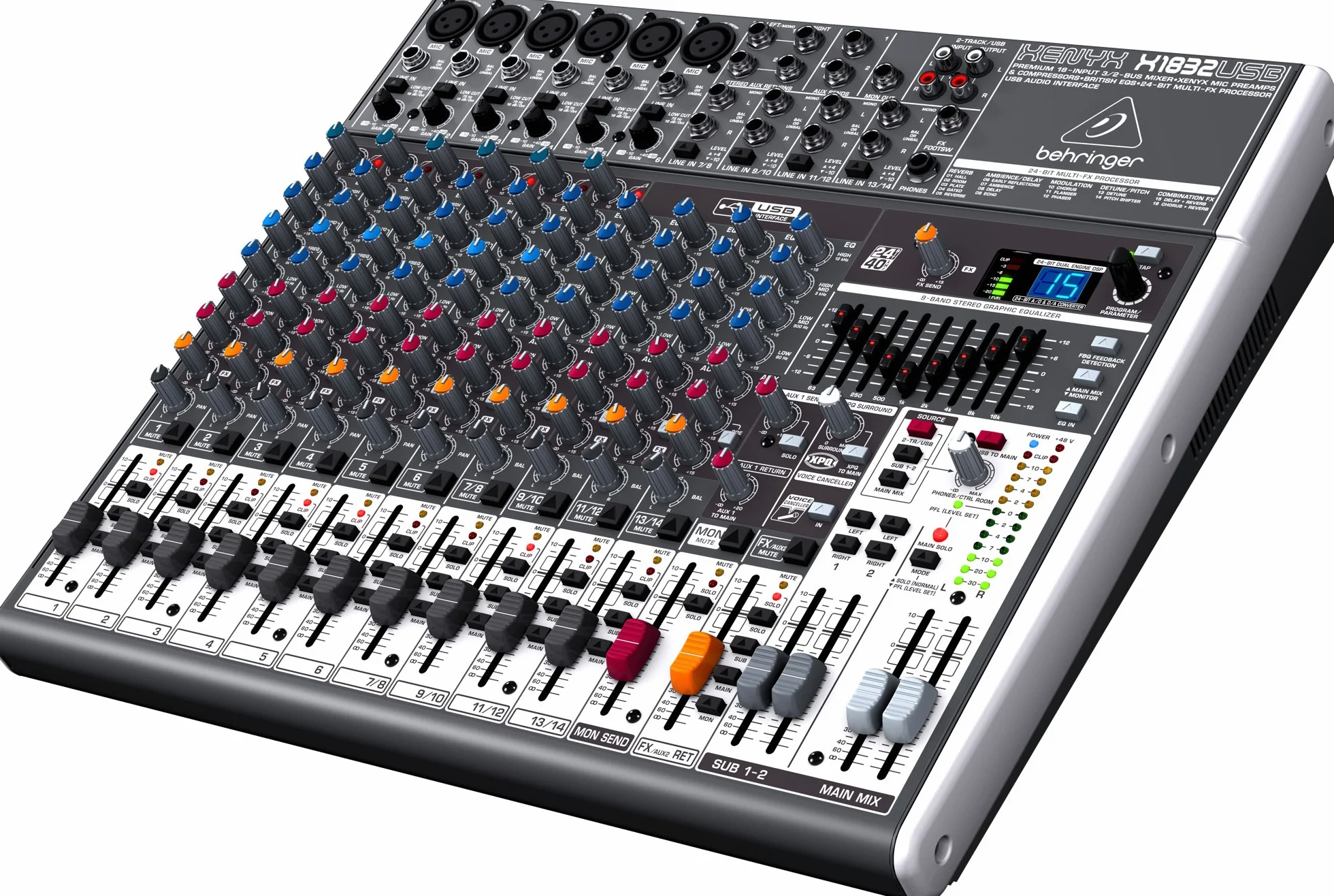 BEHRINGER XENYX X1832USB mixer passivo 18 ingressi effetti interfaccia audio usb
