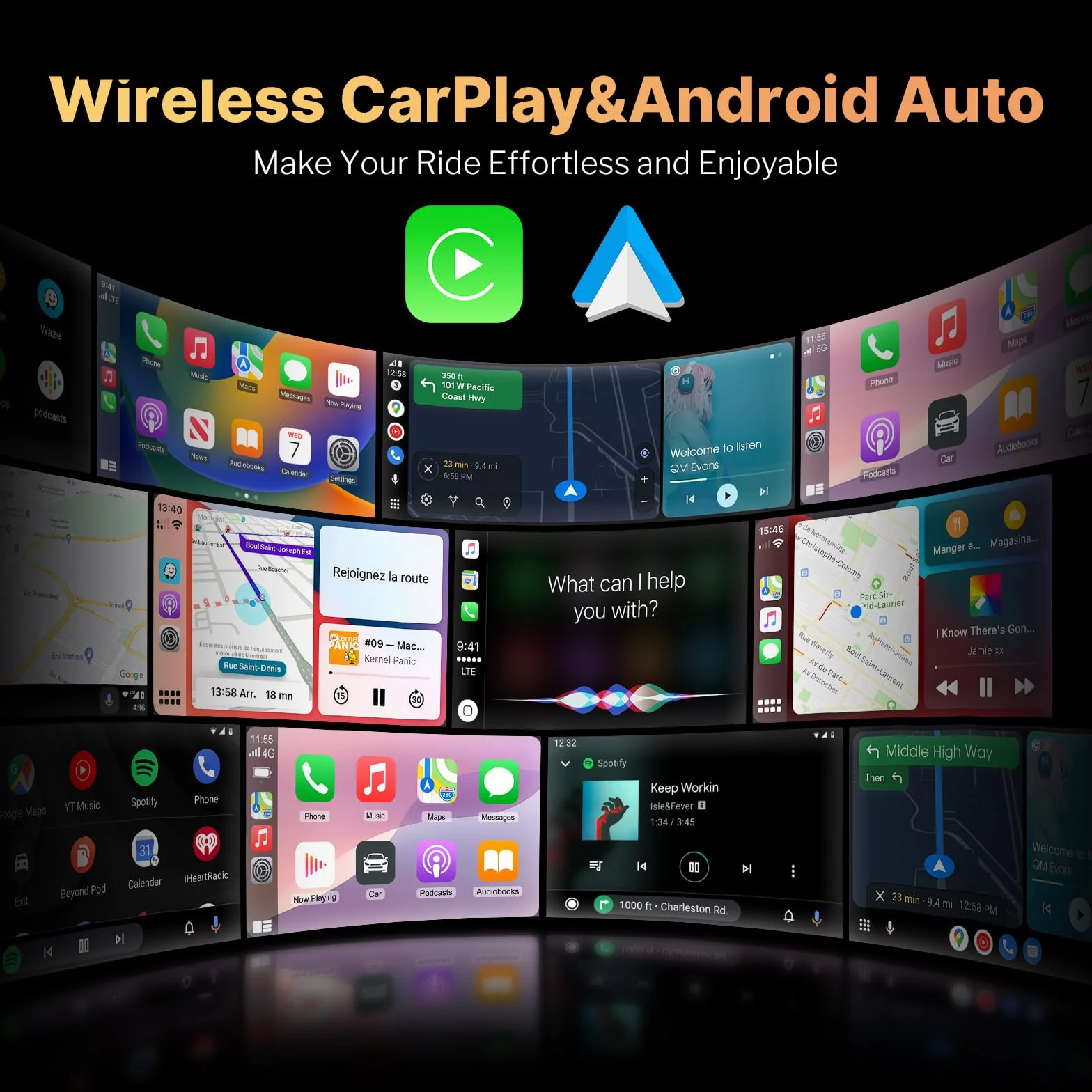 LEXXSON Autoradio per Fiat Panda 2013-2020 con CarPlay e Android Auto Wireless, più AirPlay e Android Link, Sistema Android 11, Schermo Touch 7 Pollici 1024x600, Bluetooth 5.0, WiFi, FM/RDS e USB