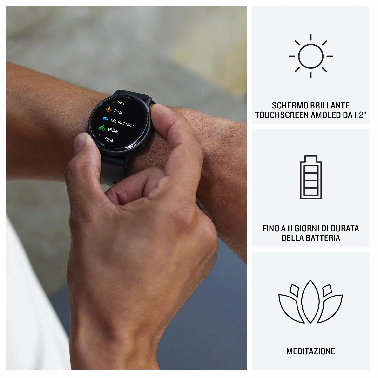 Garmin vívoactive 5, Smartwatch AMOLED 1,2", Cassa 42mm, Musica, Pay, +30 Sport, GPS, Cardio, Coach Sonno, Benefici Workout, Autonomia 11 giorni (Blue & Blue Metallic) (Ricondizionato)