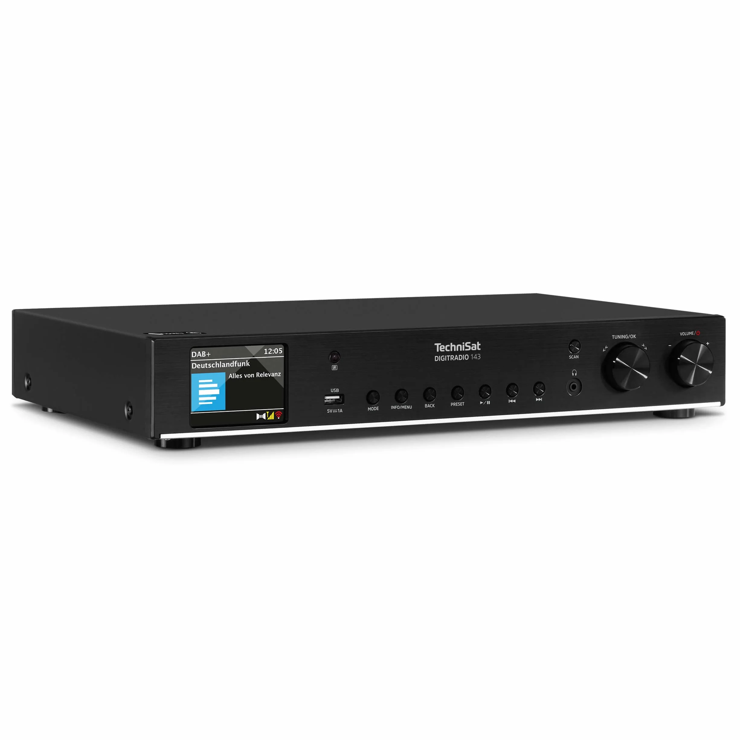 TechniSat DIGITRADIO 143 (V3) Sintonizzatore HiFi Radio Internet DAB+ Bluetooth Spotify Connect Nero