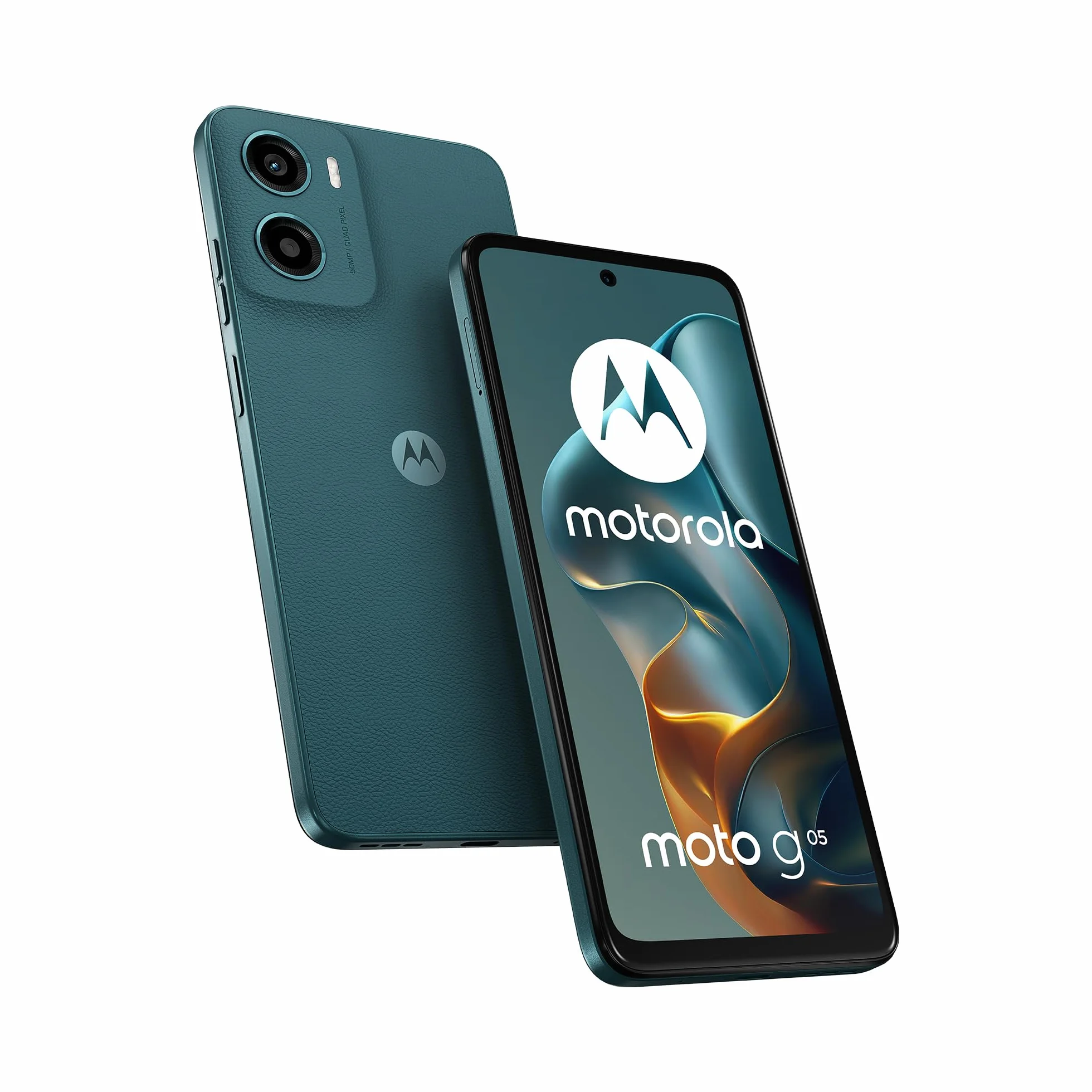 Motorola moto g05 (4/256GB, Fotocamera 50MP + sensore antisfarfallio, Display 6.67" HD+ 90Hz, batteria 5200mAh, MediaTek Helio G81, Android 15), Forest Green