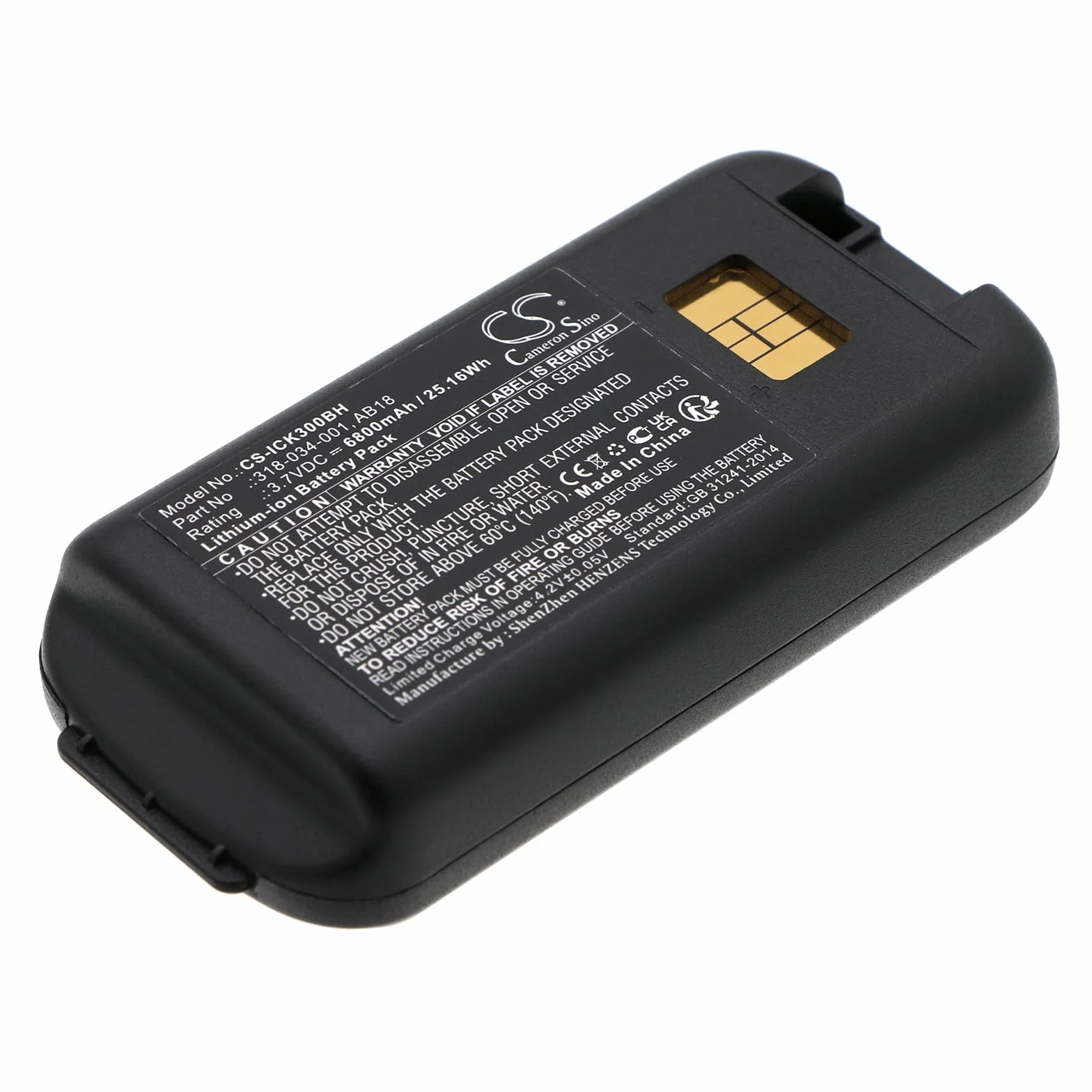 TECHTEK Batteria 6800mAh compatibile con Intermec CK3, CK3A, CK3B, CK3C, CK3C1, CK3N, CK3N1, CK3R, CK3X, EDA61K