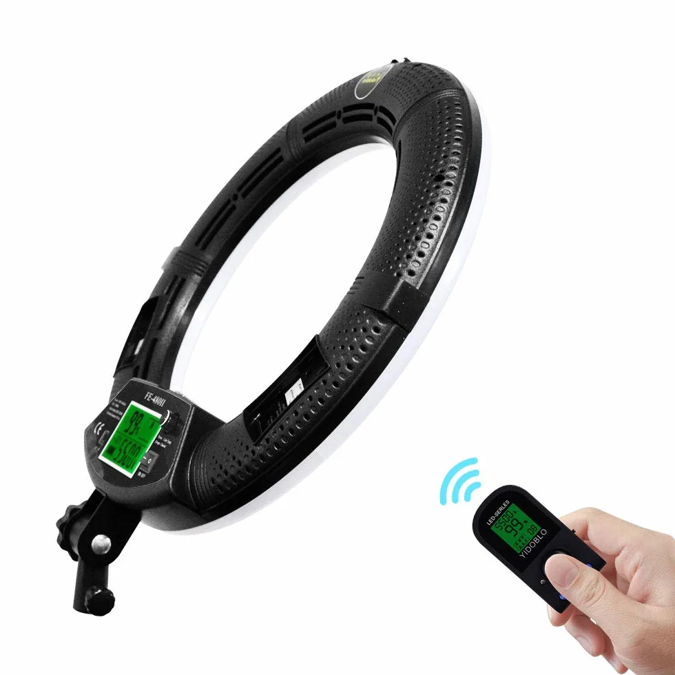 18 pollici display digitale telecomando dimmerabile 3200K-5500K LED anello luce kit per fotocamera smartphone ritratto selfie foto video studio fotografia continua (senza borsa e treppiede)