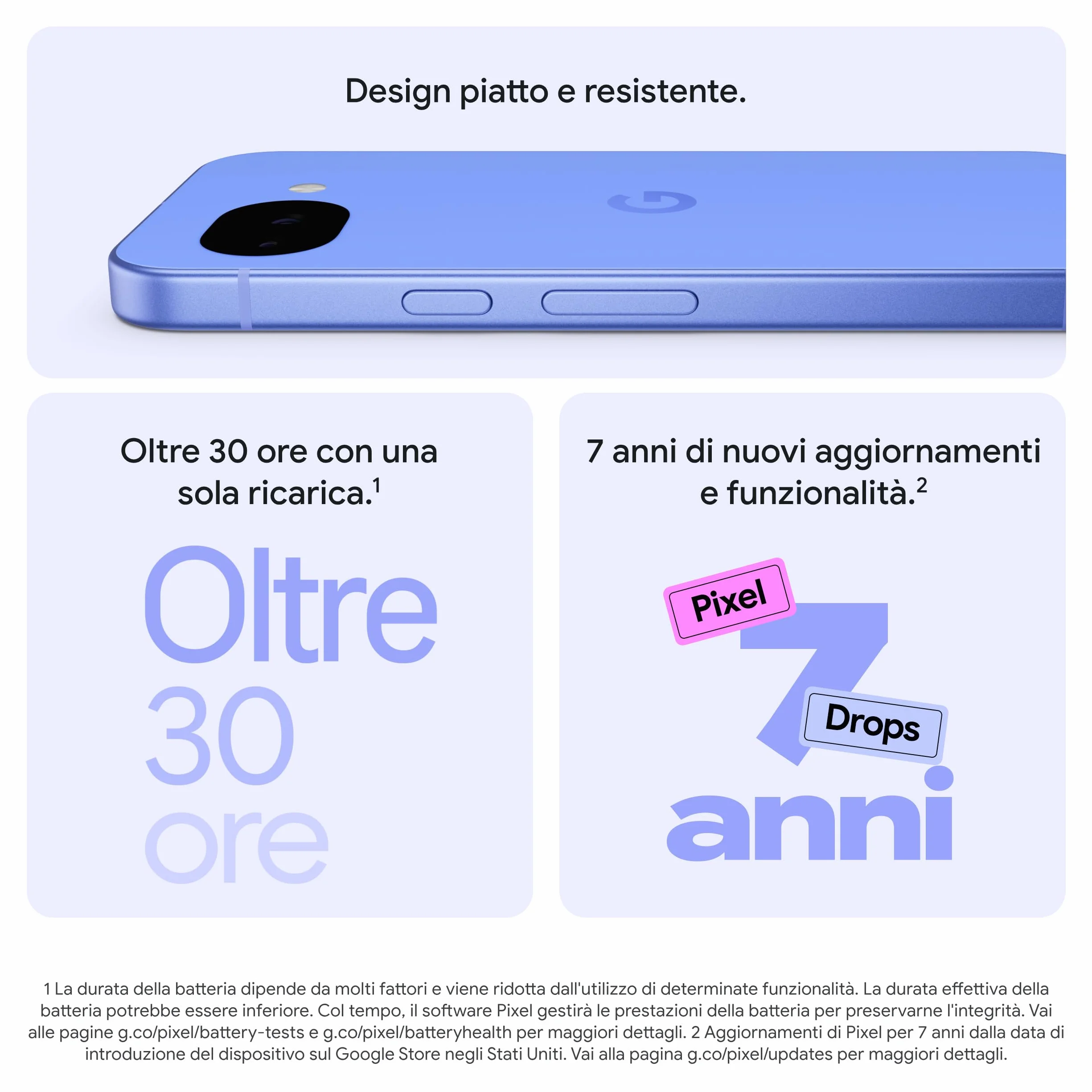 Google Pixel 10a - 7 anni di nuovi aggiornamenti e funzionalità, oltre 30 ore di autonomia, Guida fotografica, Gemini Live, Sicurezza Pixel - Nero ossidiana, 128GB