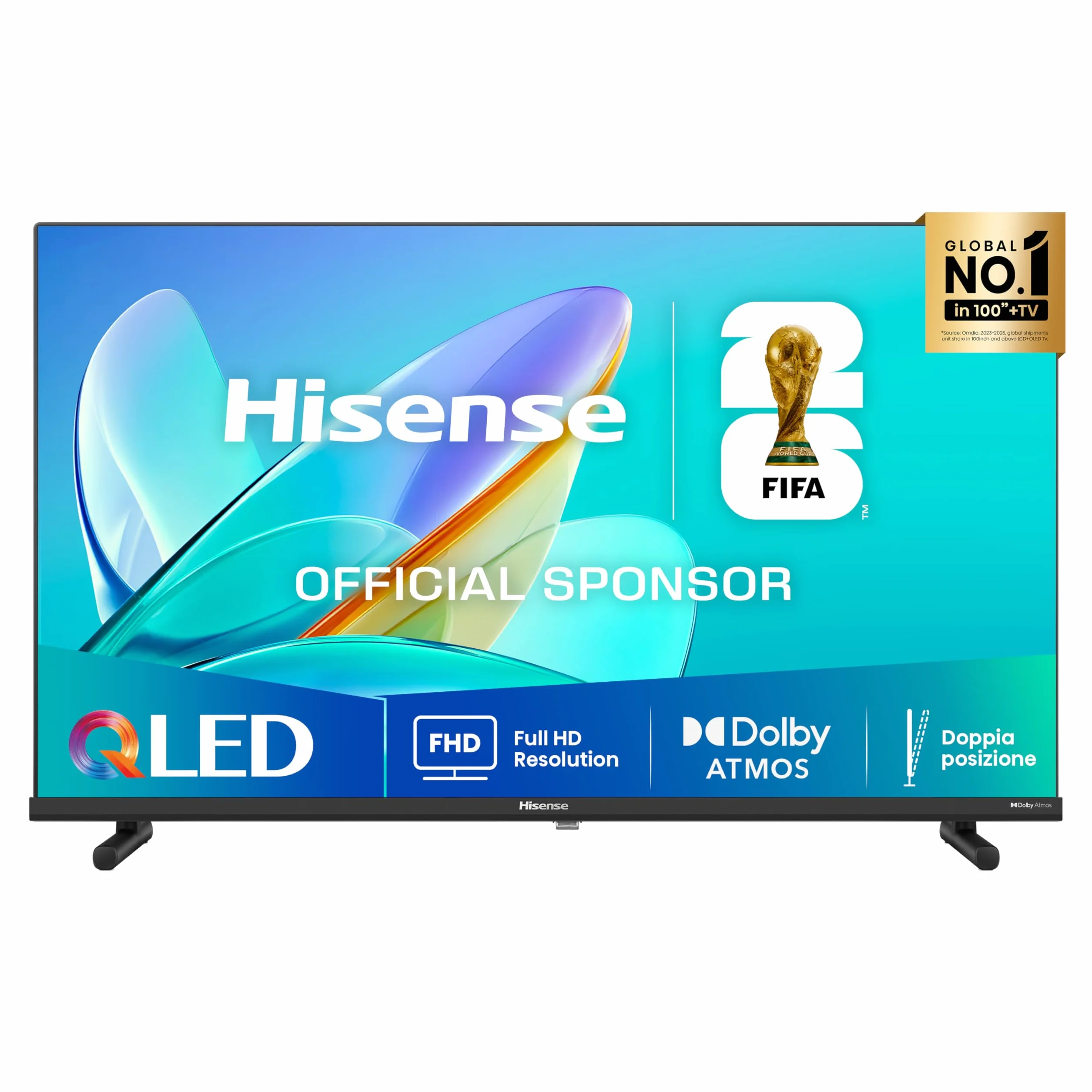 Hisense 40E53QT 40" QLED Full HD Smart TV VIDAA U8 HDR10 Dolby Atmos Game Mode DVB-T2/S2 HEVC 10