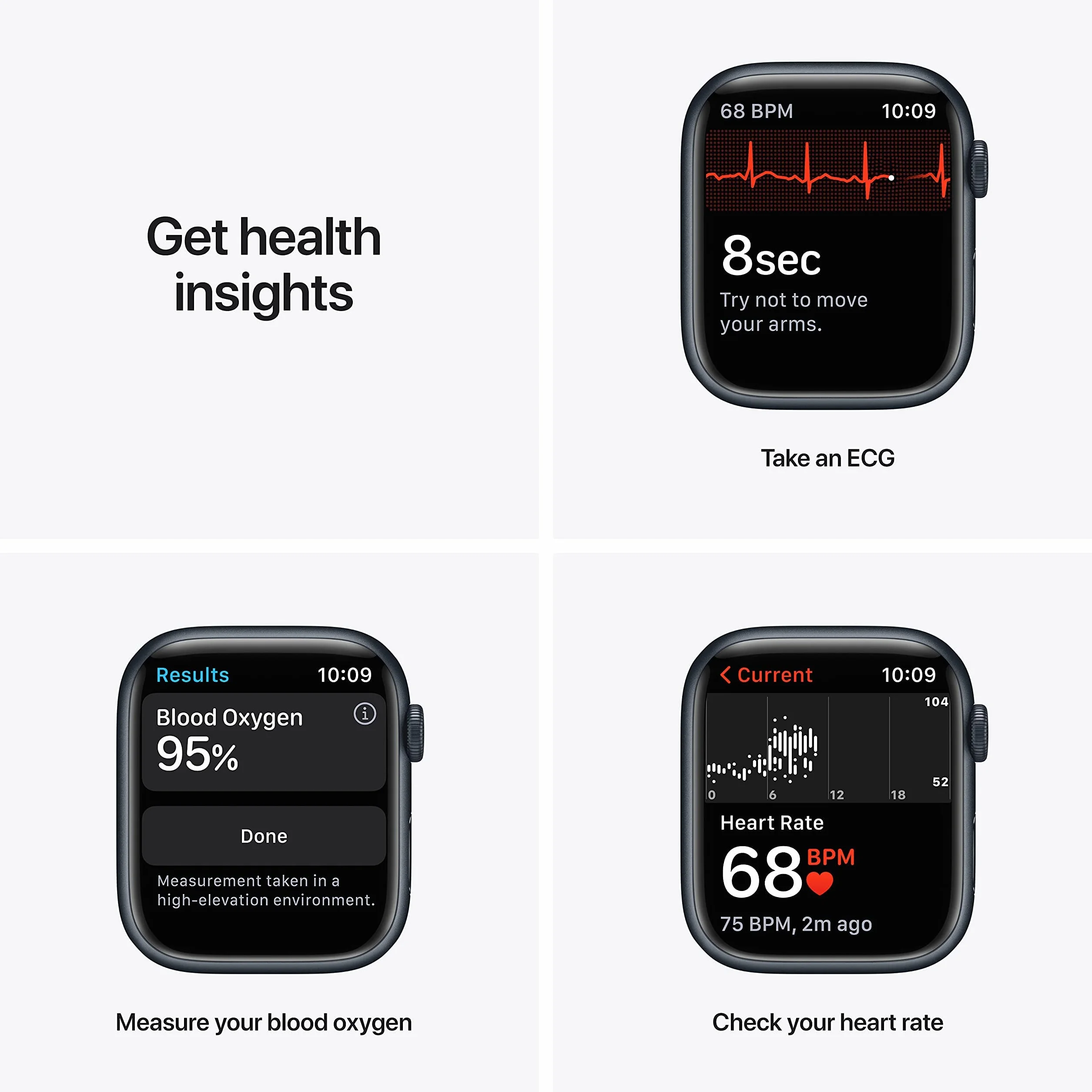 Apple Watch Series 7 (GPS, 45MM) - Cassa in alluminio Midnight con cinturino Midnight Sport (Ricondizionato)