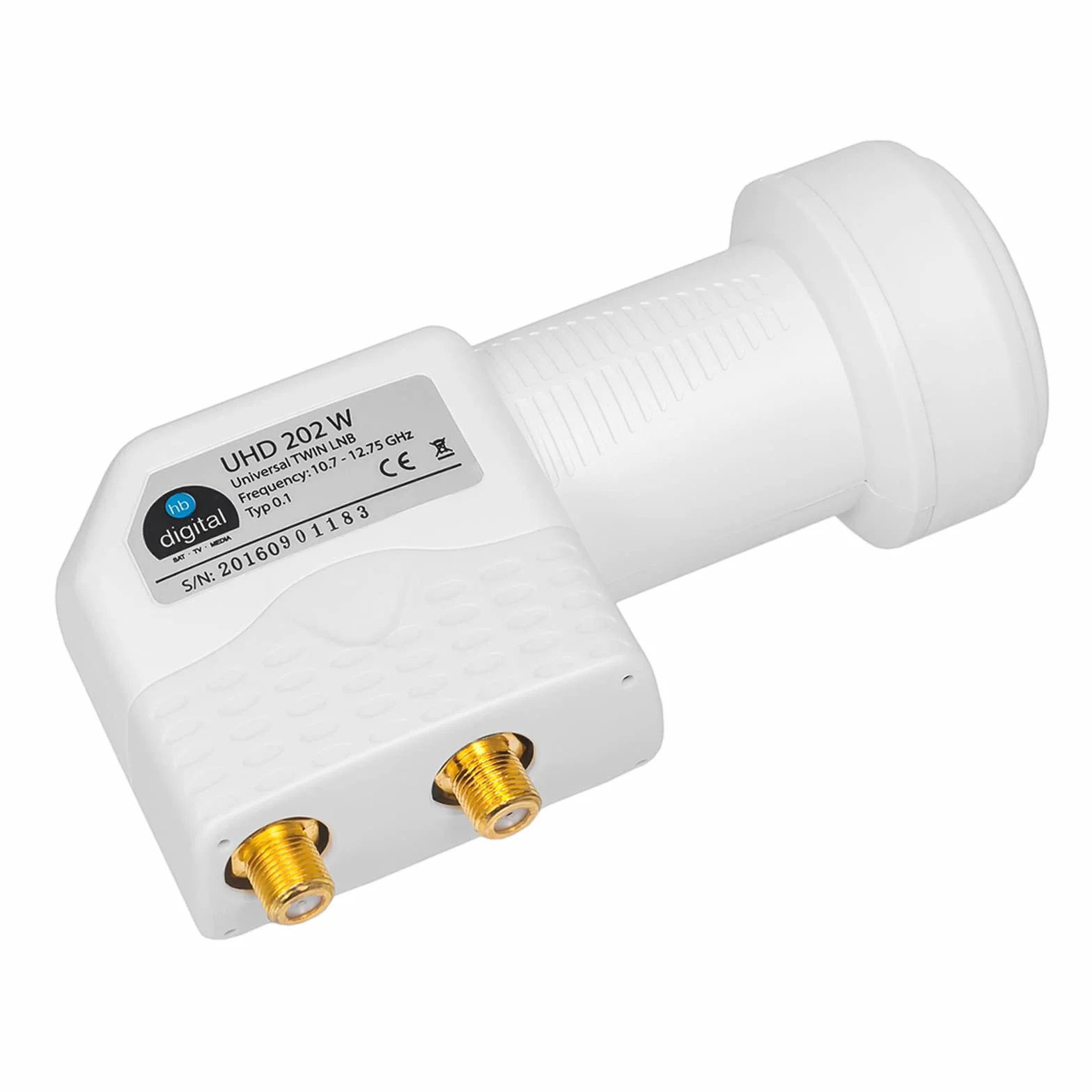 HB Digital - Impianto satellitare, piastra a specchio in acciaio, full HD, ricezione 4 utenze con sistema DVB-S/S2, 60 cm + spina in dotazione