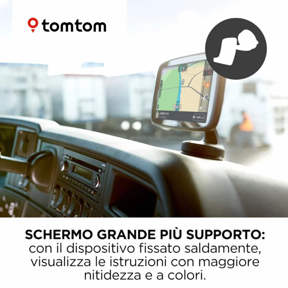 TomTom Navigatore per Camion, Autobus, Furgone GO Professional 620 (6 pollici, Limitazioni di Altezza e Peso, Info Traffico e Autovelox in Tempo Reale, Aggiornamenti WiFi, Mappe Europa)