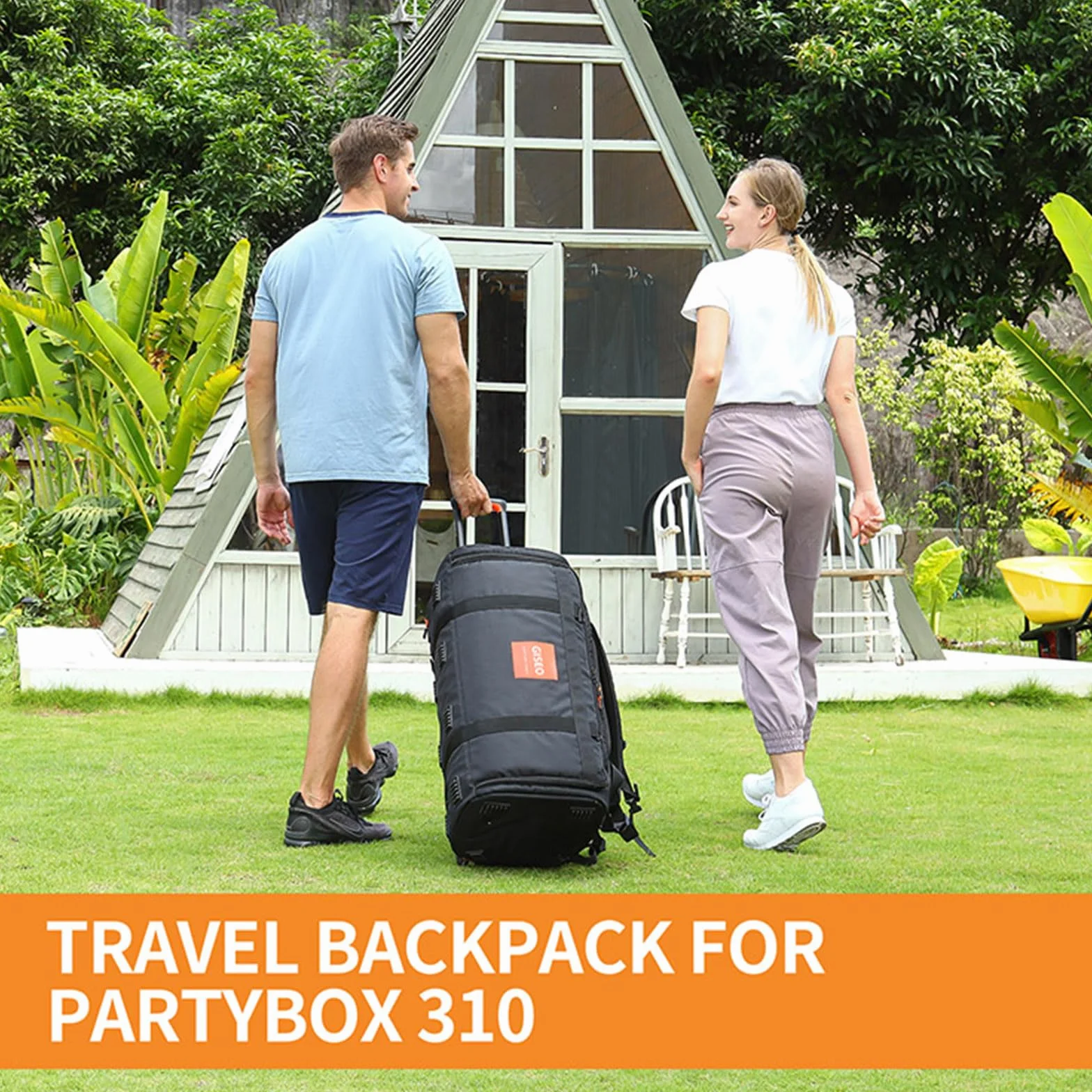 Custodia da viaggio portatile zaino da viaggio per JBL PARTYBOX 310 Bluetooth Speaker Copertura protettiva Custodia per il trasporto Shell Skin Sleeve Tote Bag, Nero , Compatto