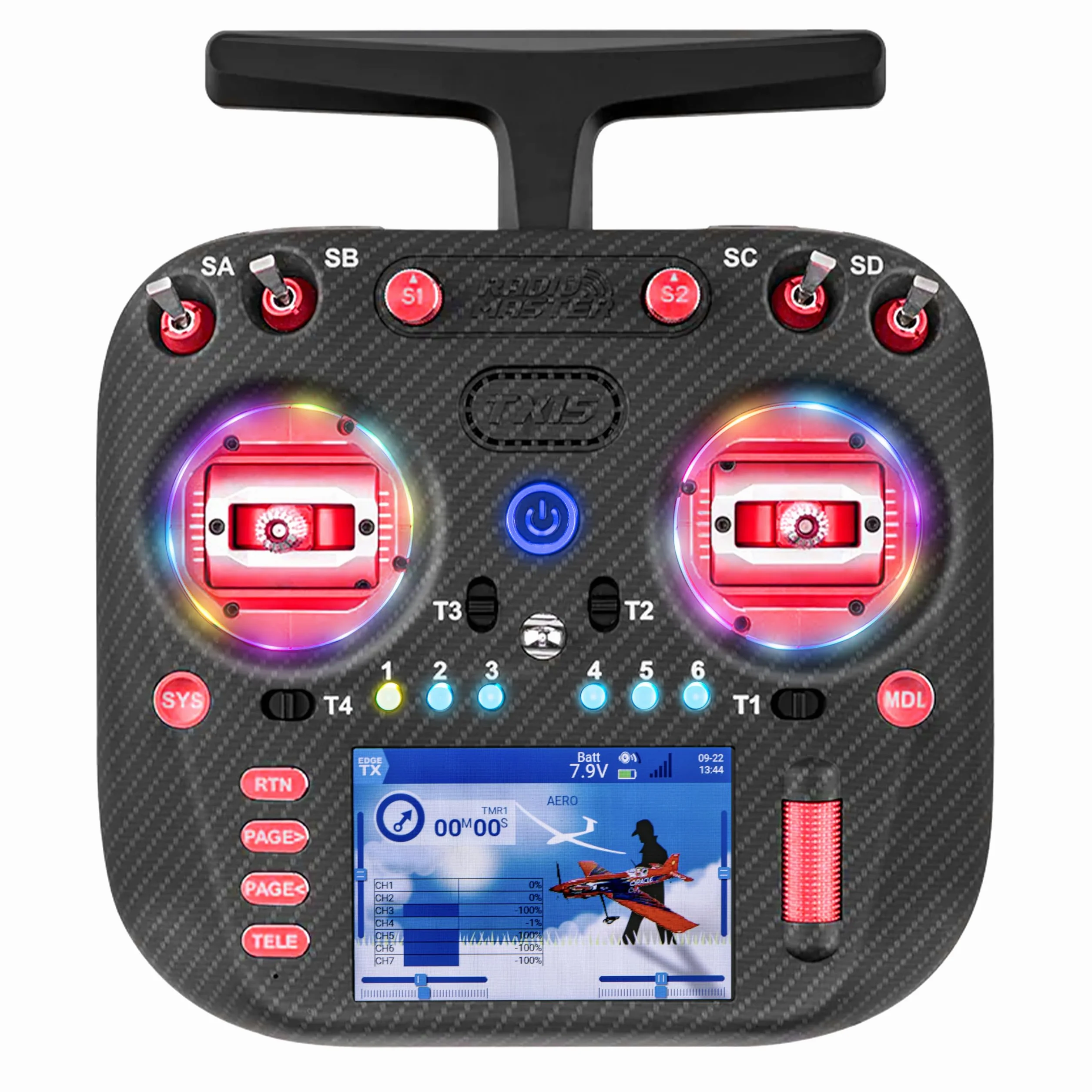 Radiomaster TX15 Max Radiocomando ELRS con EdgeTX, Chip STM32H7, Schermo Tattile 3,5 Pollici, Trasmettitore Radio Compatibile con Drone FPV, Elicottero, Auto e Barca, Modalità 2, Batteria Non Inclusa