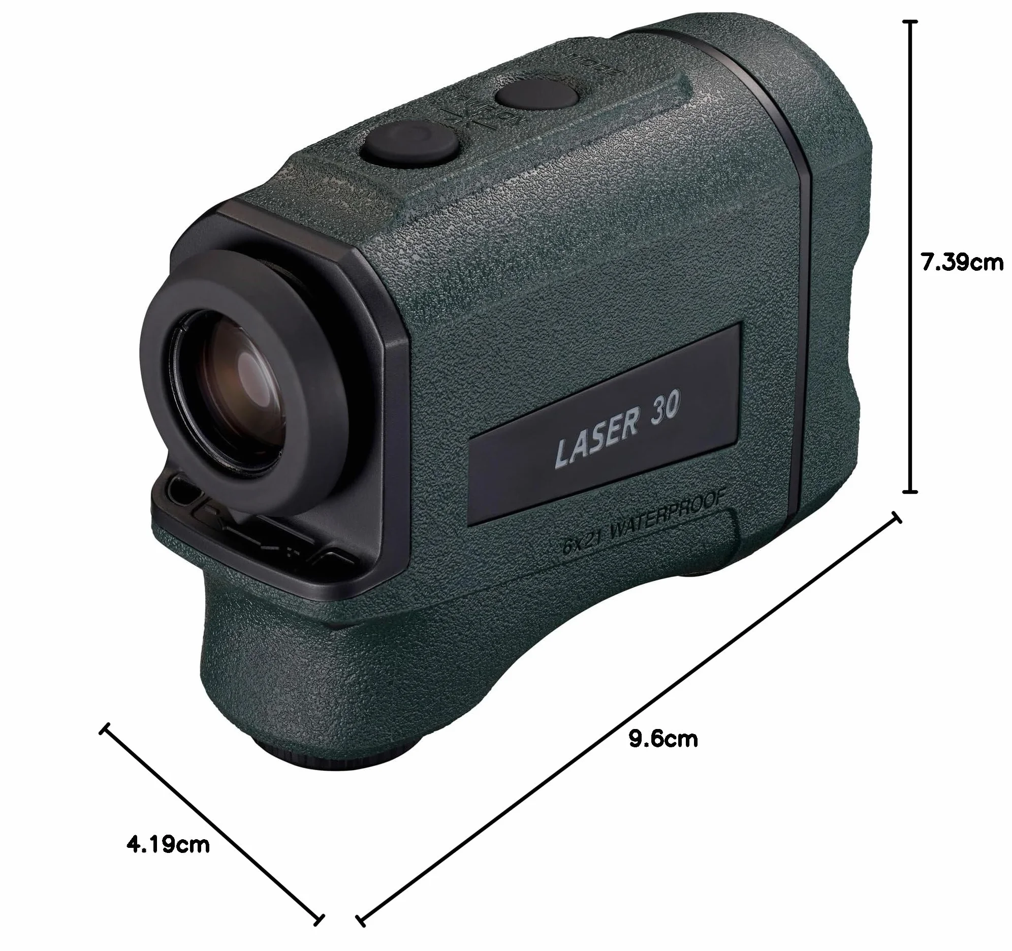 Nikon Laser 30 Telemetro Potente ed Accurato, Schermo OLED, Compatto e Robusto, Nero
