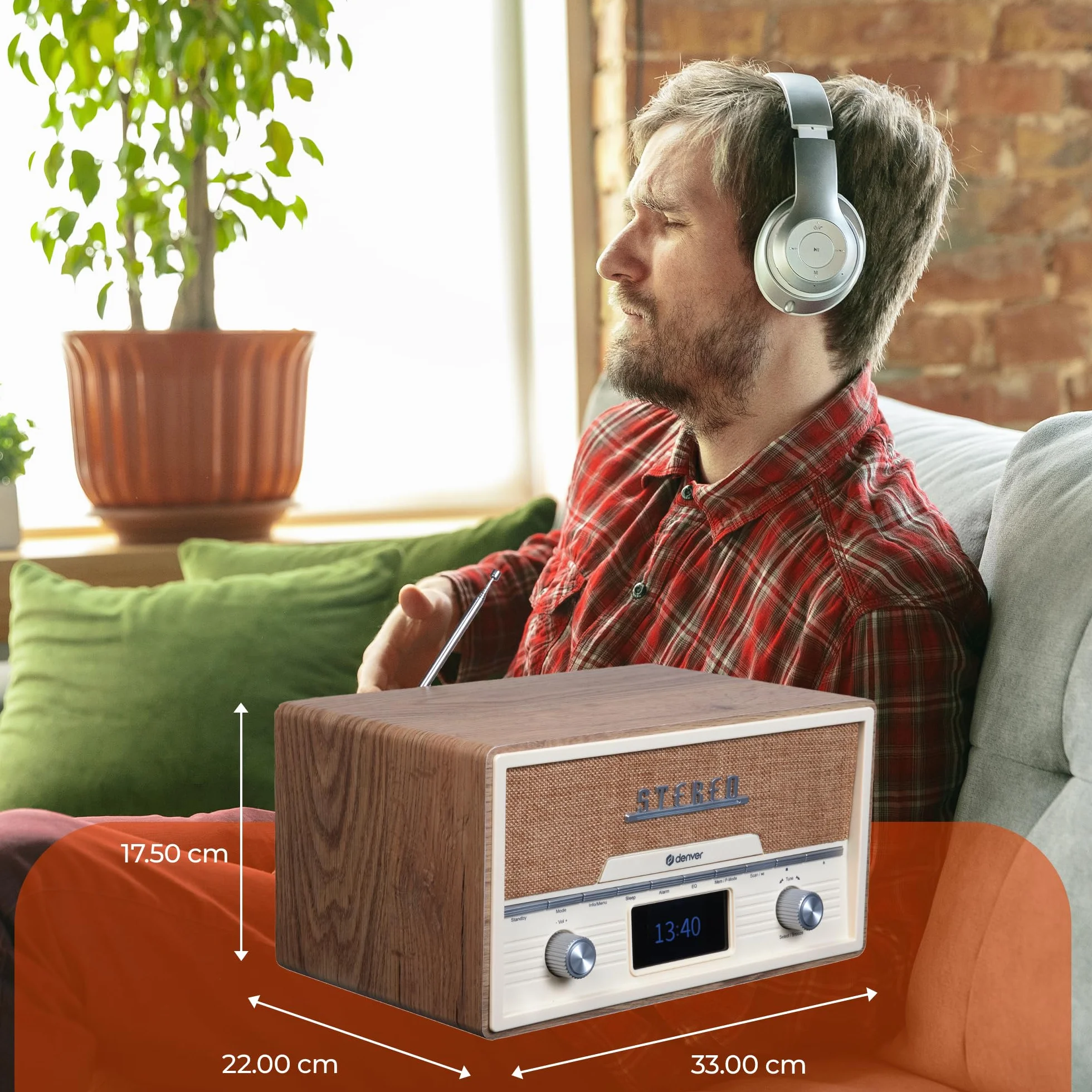 Denver Retro Dab+/FM Radio con CD/BT/USB MDA-525LW