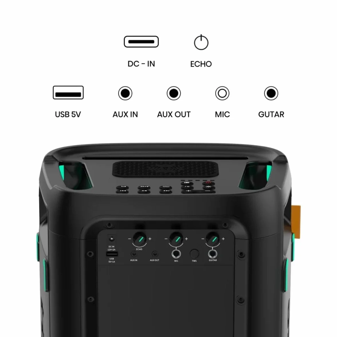 Hisense Party Storm, l'altoparlante Bluetooth con una potenza da 300W, woofer integrato,Modalita' Karaoke, wireless charging pad integrato, ingresso e uscita AUX, USB
