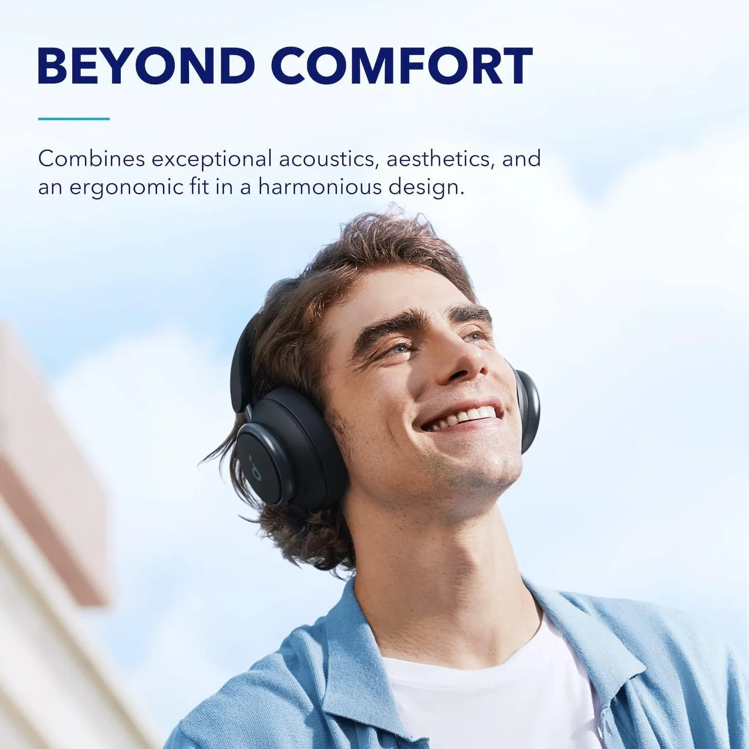 Soundcore by Anker Space Q45 Cuffie Bluetooth Cancellazione Attiva Rumore Adattiva fino al 98%, Riproduzione 50 ore, App, Suono Wireless LDAC Hi-Res, Confortevoli, Chiamate Chiare, Bluetooth 5.3