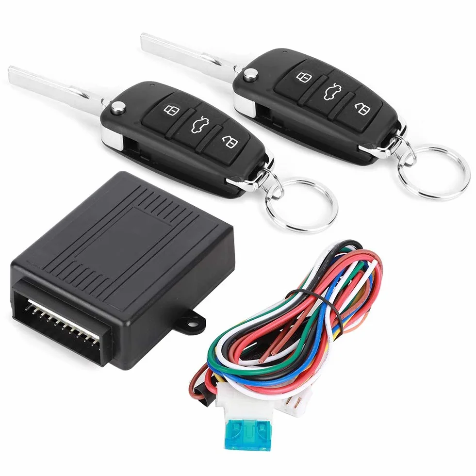 Aramox Chiusura Centralizzata Senza Chiave, di Allarme per Auto Universale a 3 Pulsanti Kit Telecomando per Chiusura Centralizzata Senza Chiave, Nero